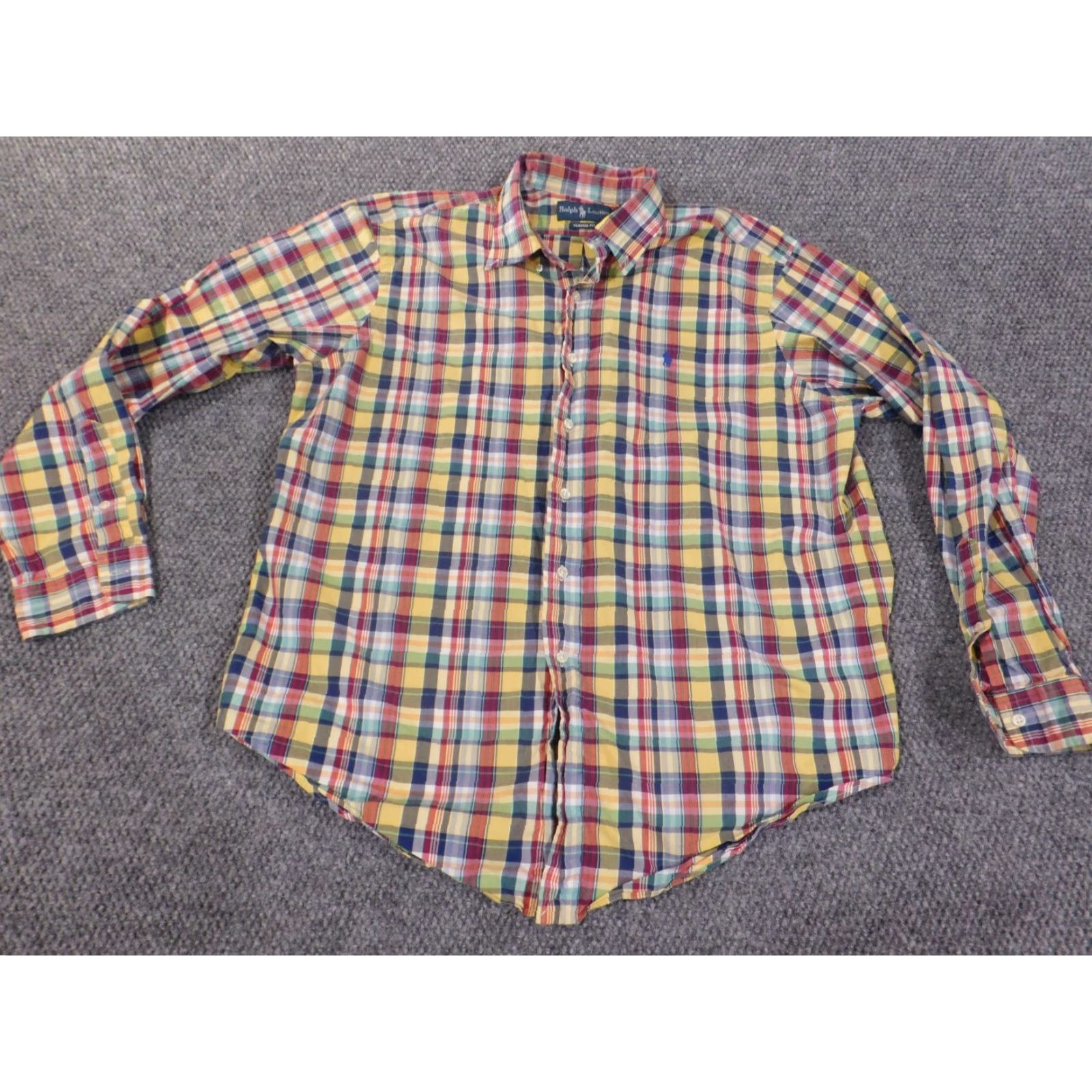 Ralph Lauren Ralph Lauren Shirt Mens XL red plaid button-up classic fit vintage: no Size US XL / EU 56 / 4 - 2 Thumbnail