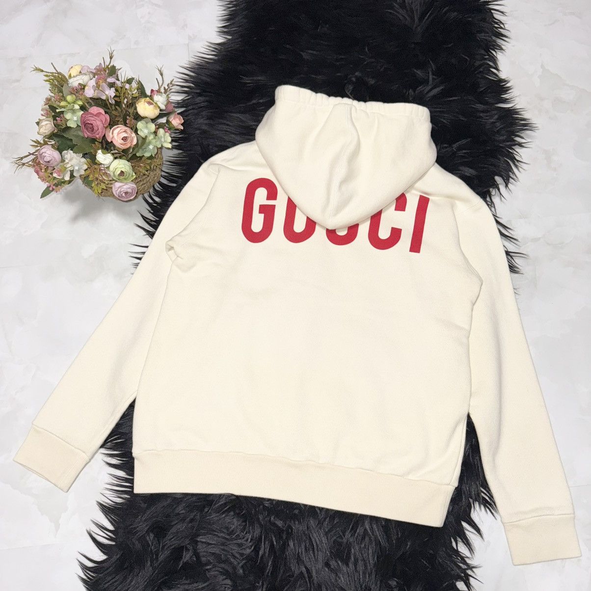 Gucci Genuine Gucci Long Sleeve Hoodie Hooded Sweatshirt XS Ivory Size XS / US 0-2 / IT 36-38 - 5 Thumbnail