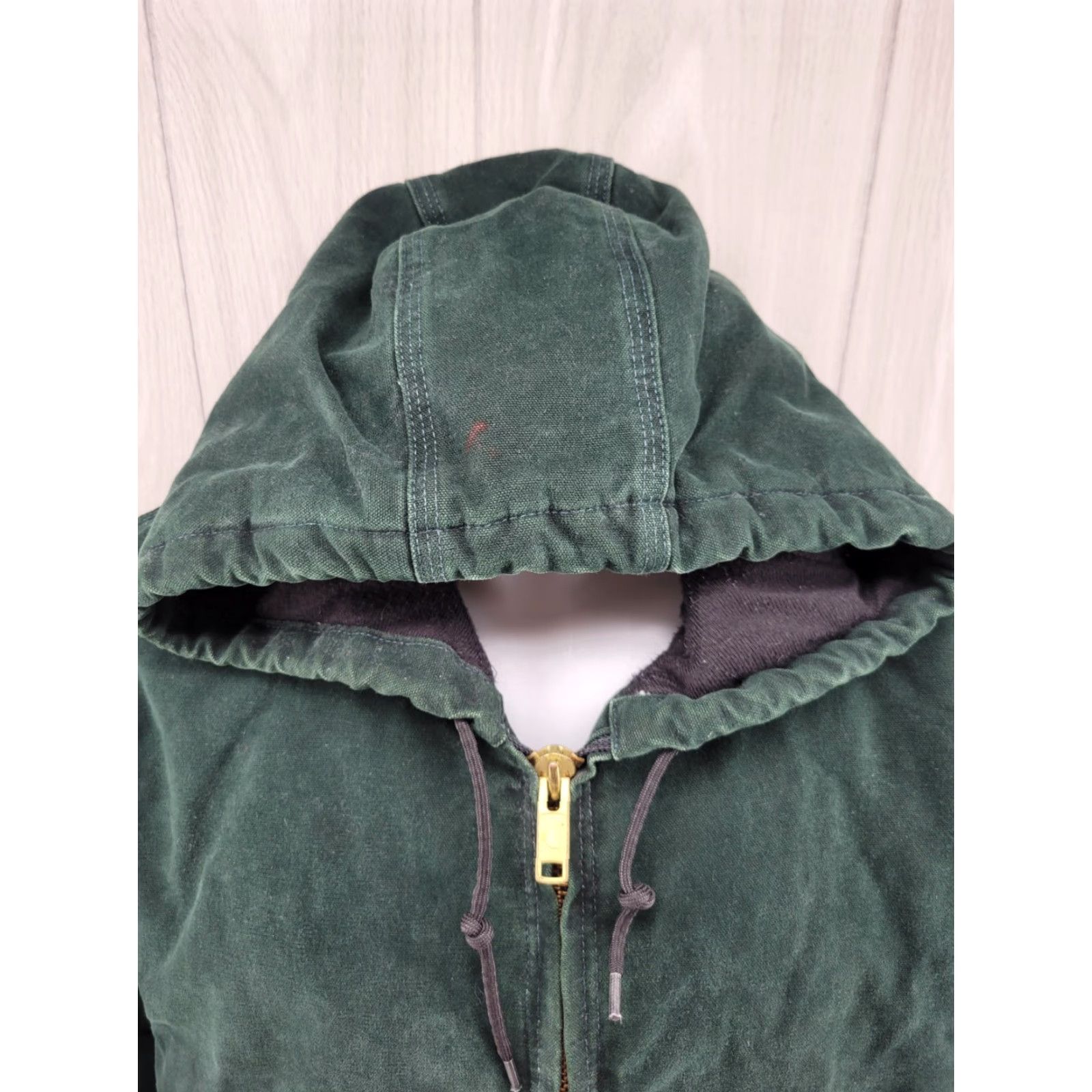 Carhartt Carhartt J130 SPC Green Hooded Duck Canvas 3XL Zip Quilt Lined Jacket Coat Size US XXL / EU 58 / 5 - 4 Thumbnail