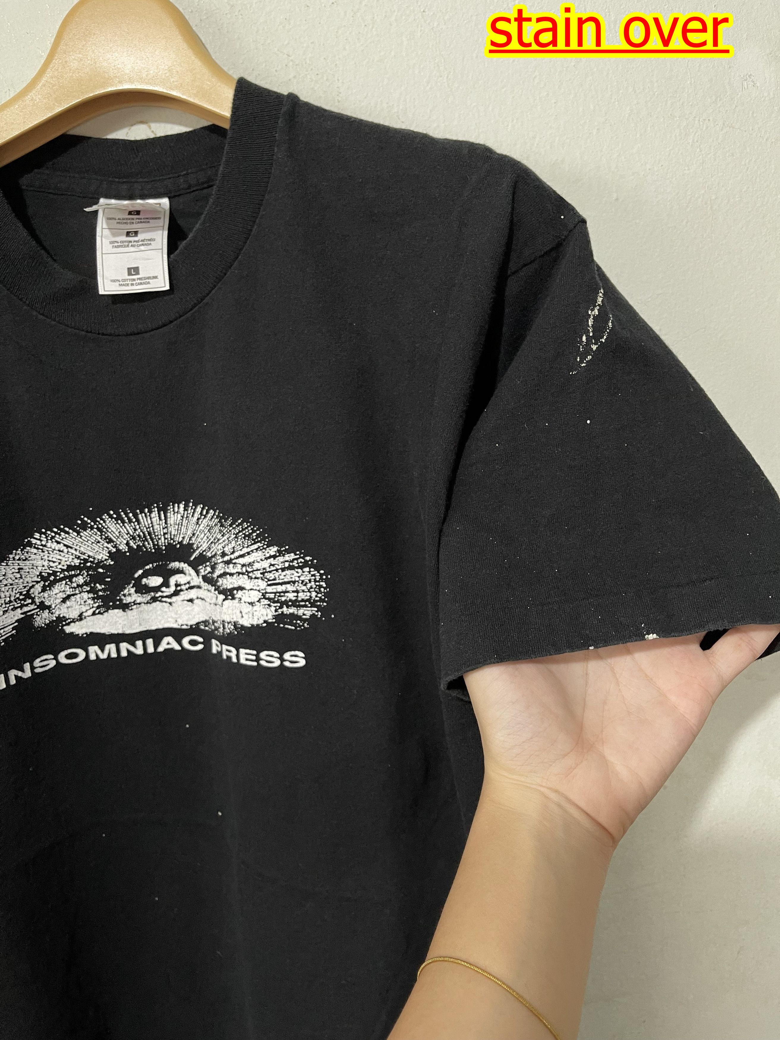 Sci-Fi Fantasy × Vintage Vintage 90s Insomniac Press Shirt Size US L / EU 52-54 / 3 - 6 Thumbnail