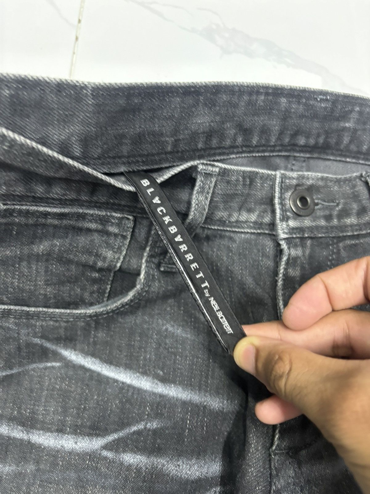 Neil Barrett SS2014🔥BLACK BARRETT WHISKERS DENIM BY NEIL BARRETT JEANS Size US 30 / EU 46 - 7 Thumbnail
