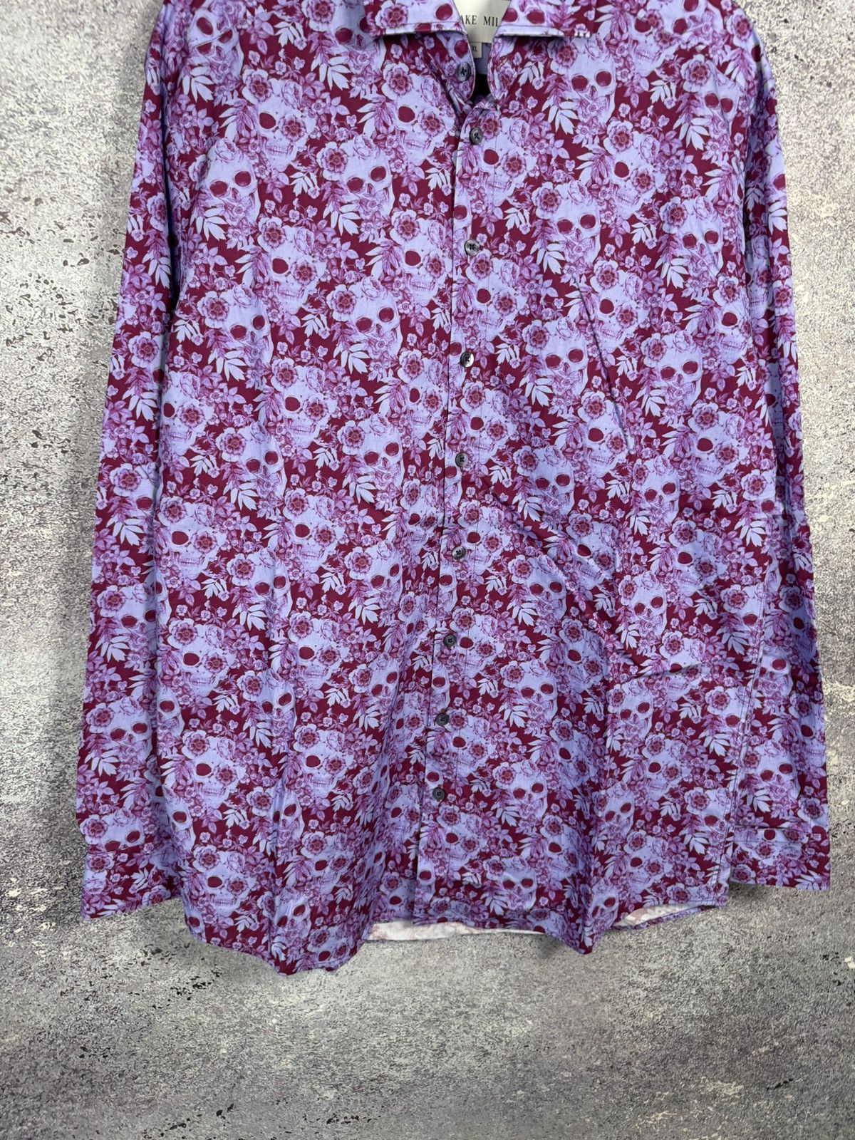 Vintage Blake Mill Original Designer Skulls & Roses Mens Shirt XL sz Size US XL / EU 56 / 4 - 4 Thumbnail