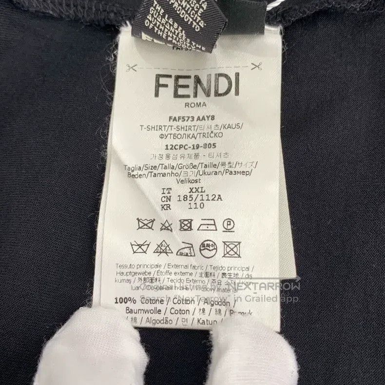 Fendi Fendi Black Side Logo Cotton Crewneck Long Sleeve Underwea Size US XXL / EU 58 / 5 - 8 Thumbnail
