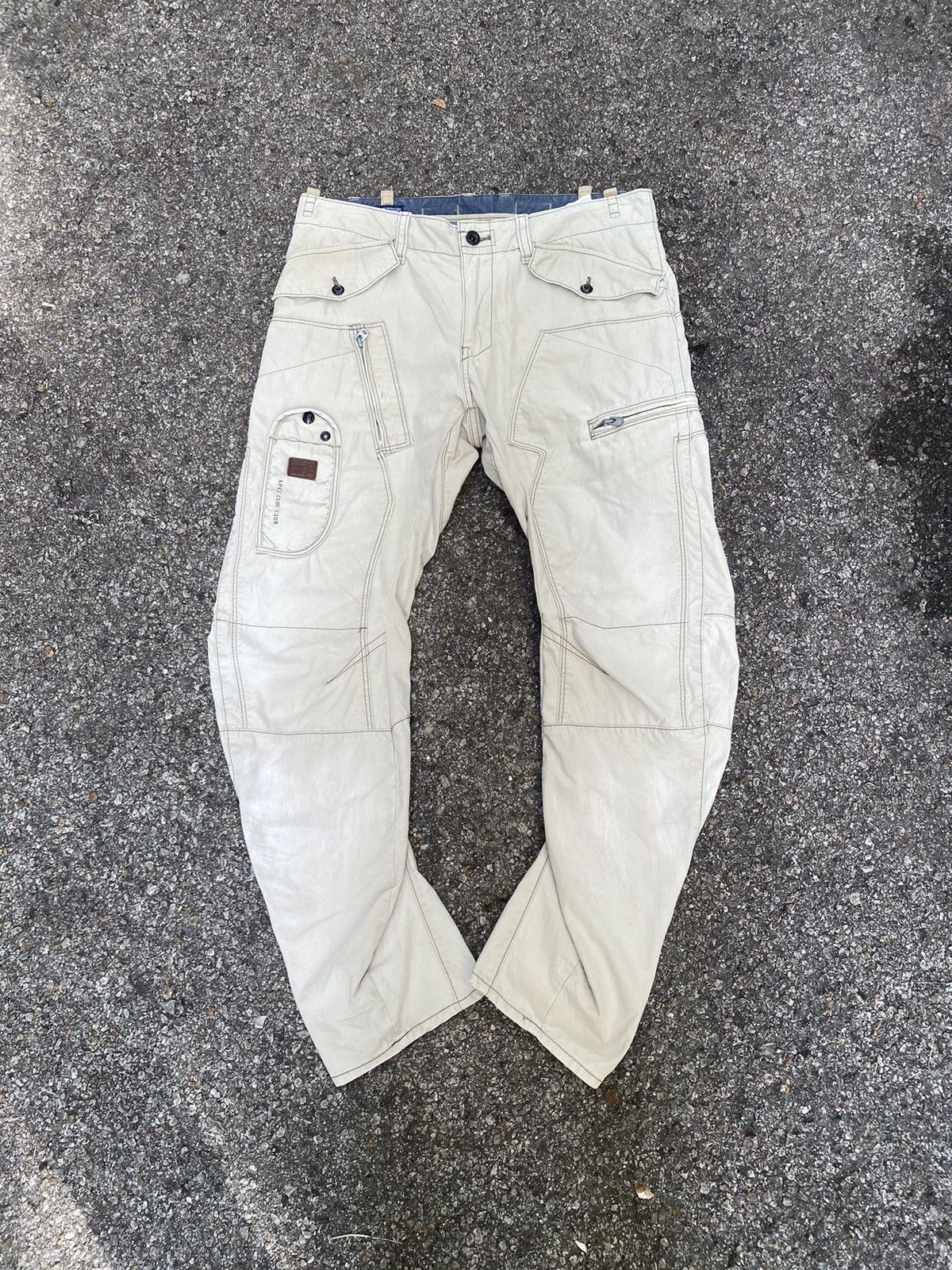 G-Star G STAR RAW DENIM JAPANESE MULTI POCKET KHAKI PANTS Size US 34 / EU 50 - 1 Thumbnail