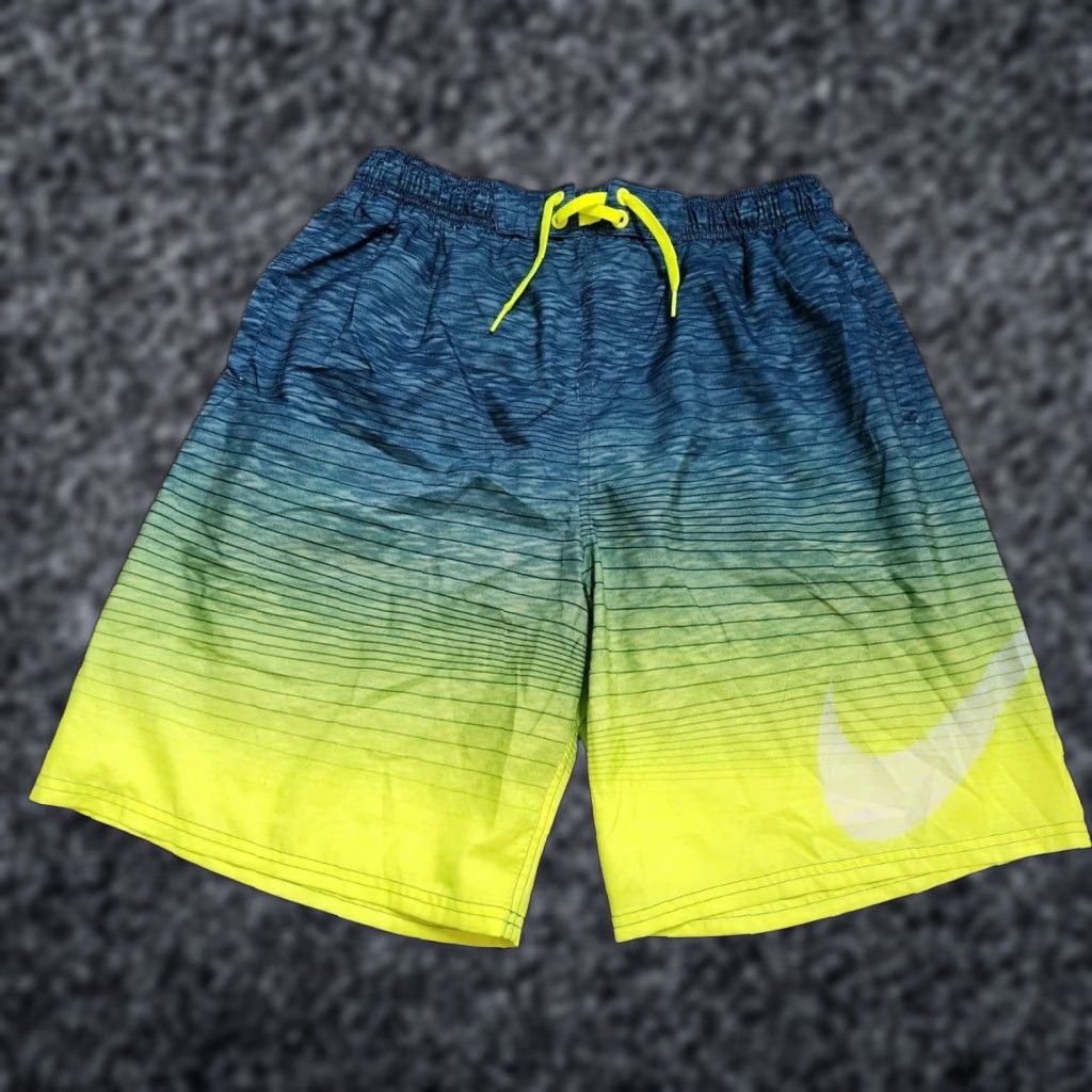Nike Nike Mens XL Board Shorts Blue Green Swim Trunks Striped Surf Size US 36 / EU 52 - 1 Thumbnail