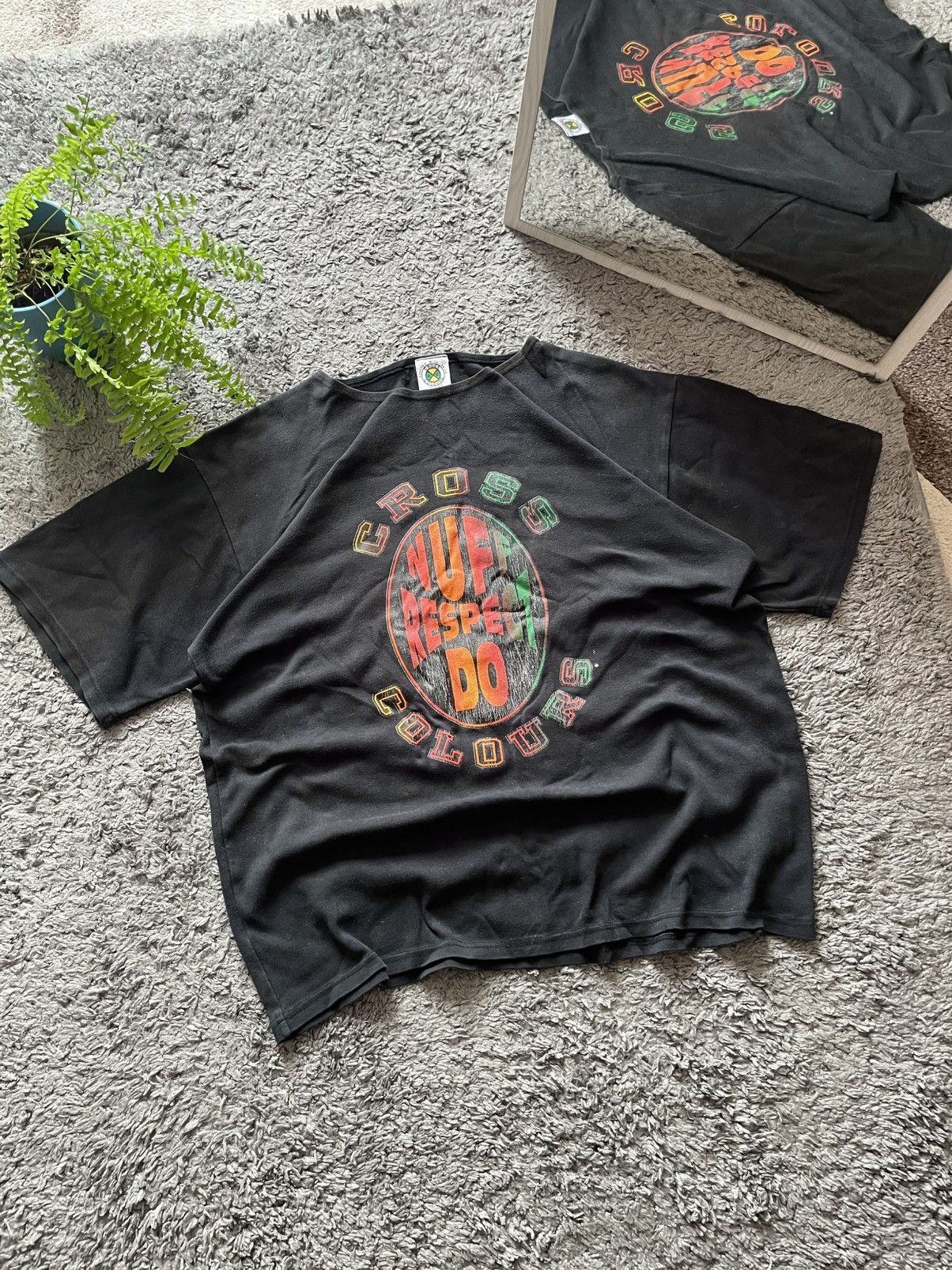 Cross Colours × Vintage 90s Cross Colours T-Shirt Streetwear Vintage Logo Rare Y2k Size US XL / EU 56 / 4 - 2 Thumbnail