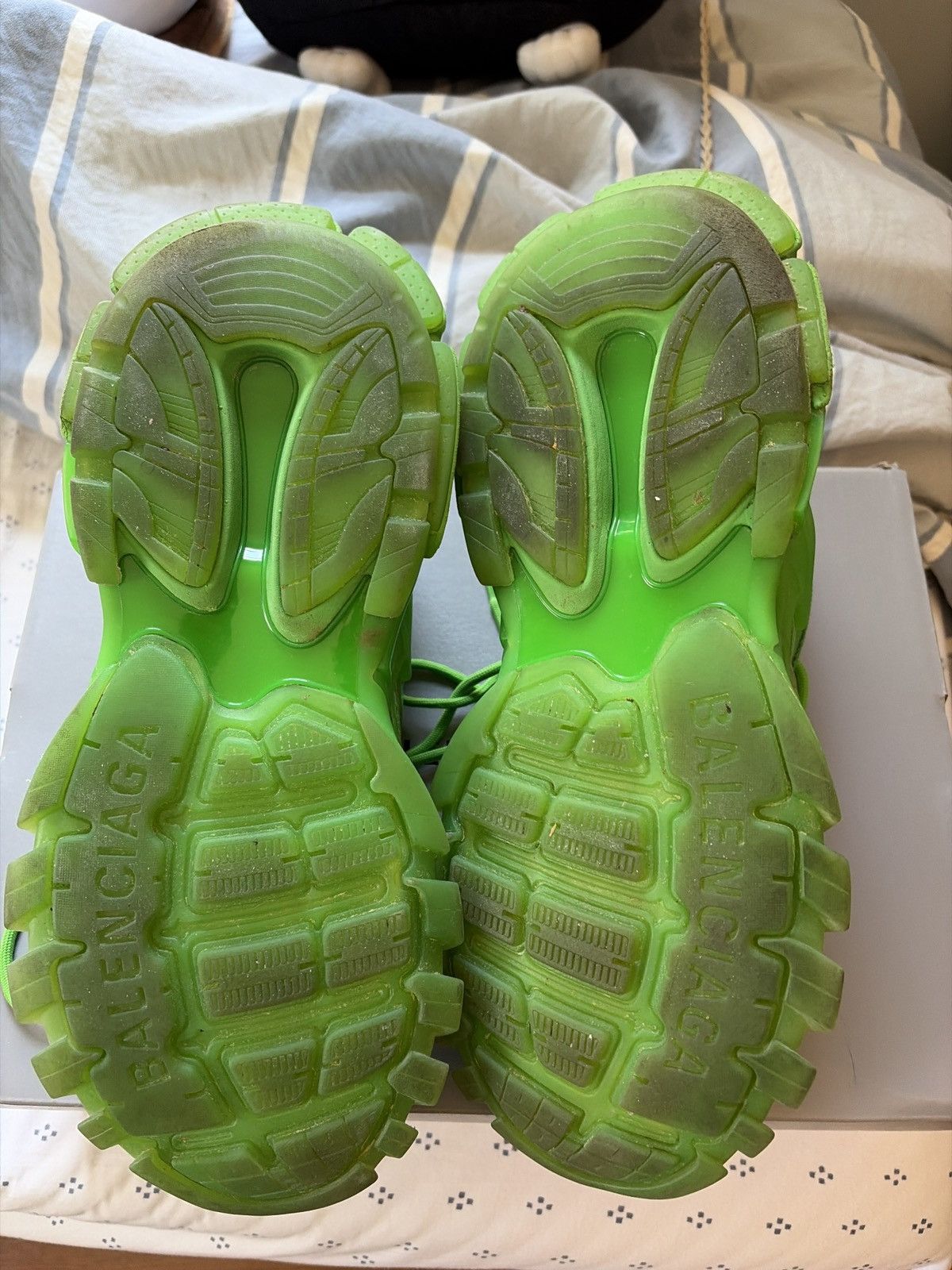 Balenciaga Balenciaga track 2 clear sole green Size US 12 / EU 45 - 7 Thumbnail