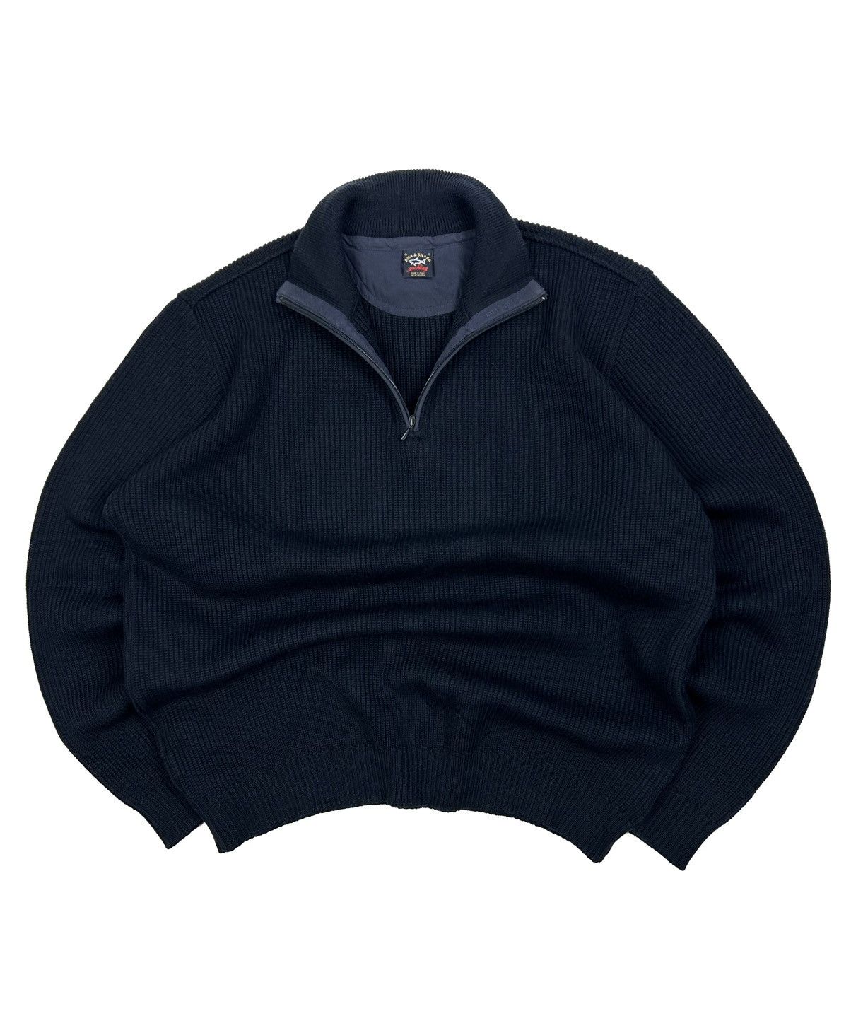 Paul & Shark Vintage Paul & Shark Yachting Wool Knit 1/4 zip Sweater Navy Size US L / EU 52-54 / 3 - 1 Thumbnail