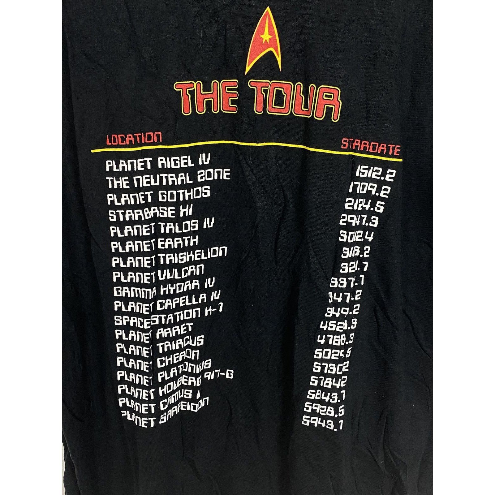 Vintage 90s Vintage 1996 Star Trek 5 Year Mission The Tour T-Shirt Size US XL / EU 56 / 4 - 5 Thumbnail