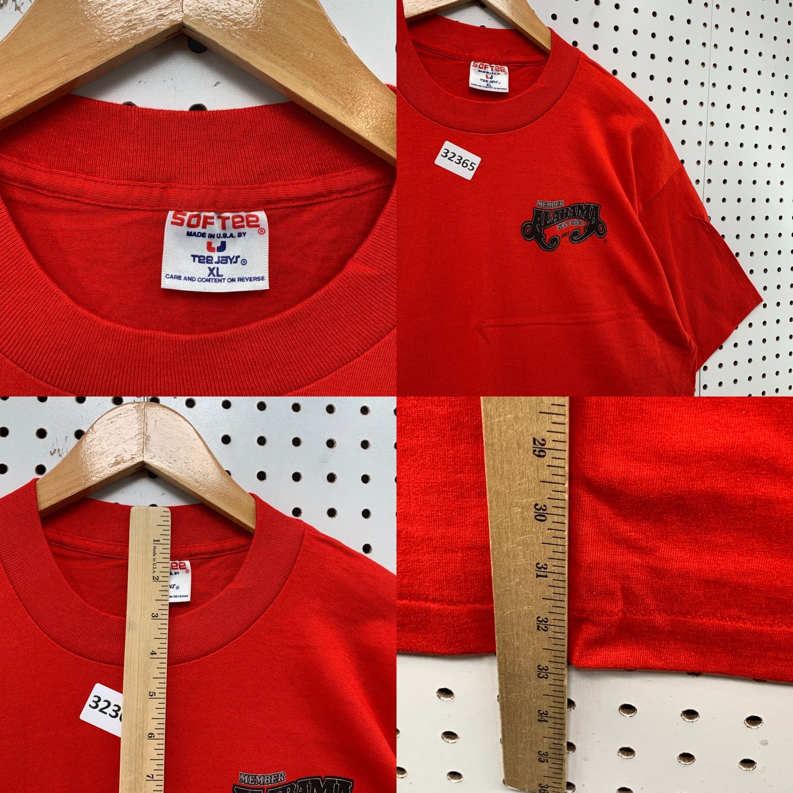 TEE JAYS VINTAGE Alabama Fan Club Shirt Mens XL 1997 Red Single Stitch Music USA 22x32 Shirt Mens XL Red 1997 Music USA Alabama Fan Club shirt Vintage Size US XL / EU 56 / 4 - 8 Thumbnail