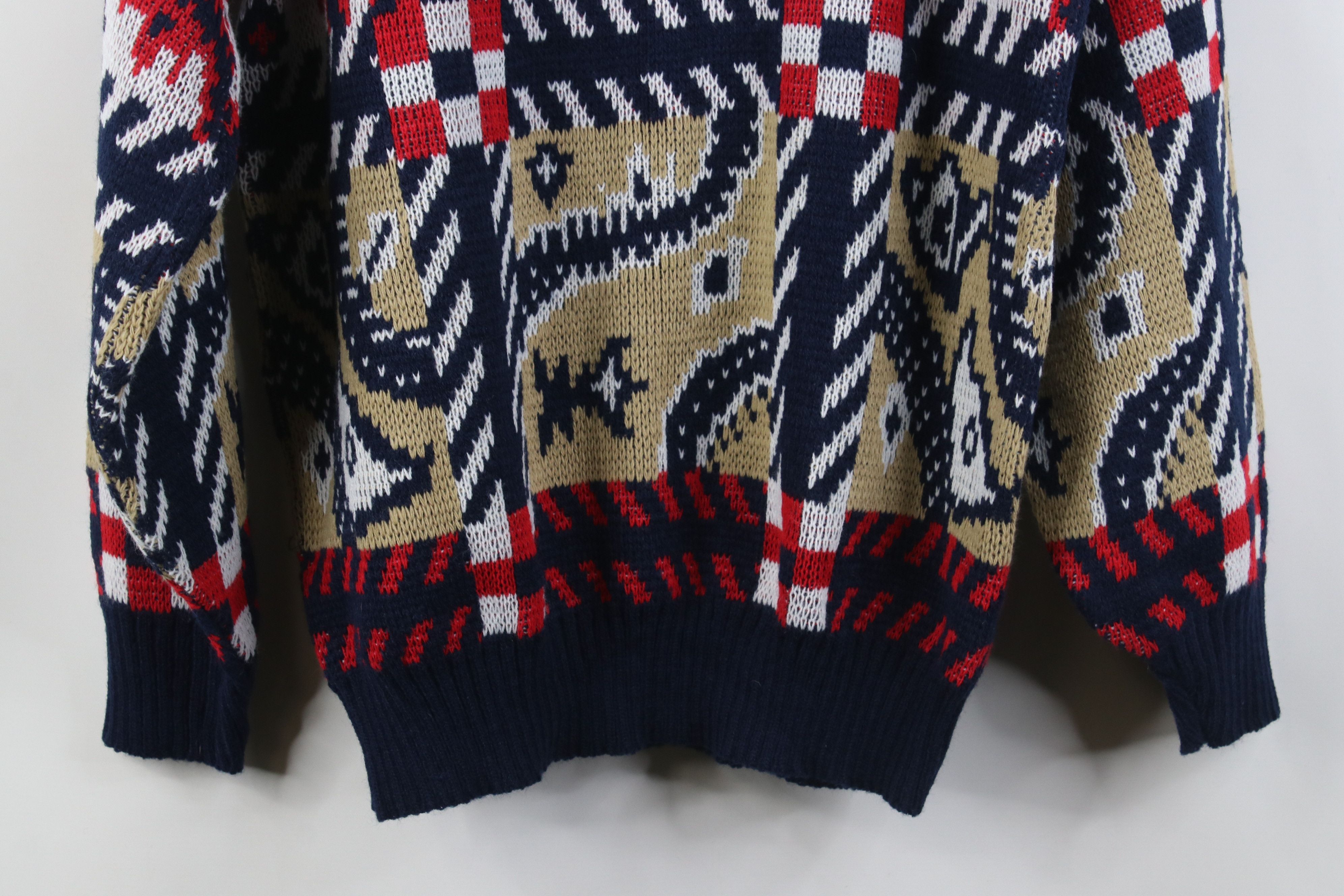 Vintage Vintage 90s Streetwear Paisley Knit Crewneck Sweater USA Size M / US 6-8 / IT 42-44 - 8 Thumbnail