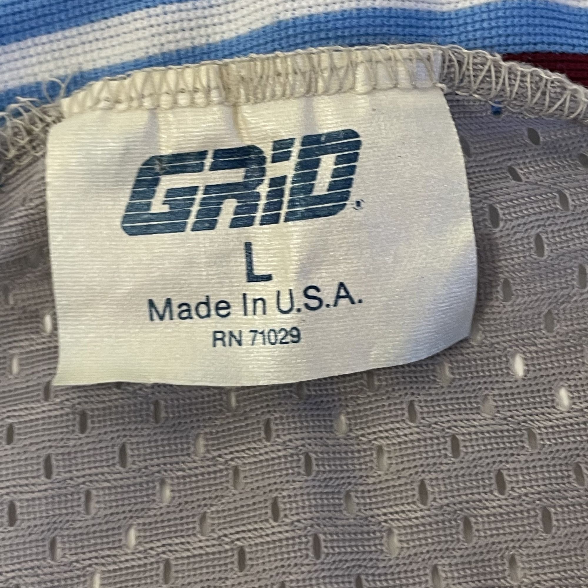 Other Vtg Grid ATHLETIC Silver MESH Jersey Net RINGER Shirt Size US L / EU 52-54 / 3 - 4 Thumbnail
