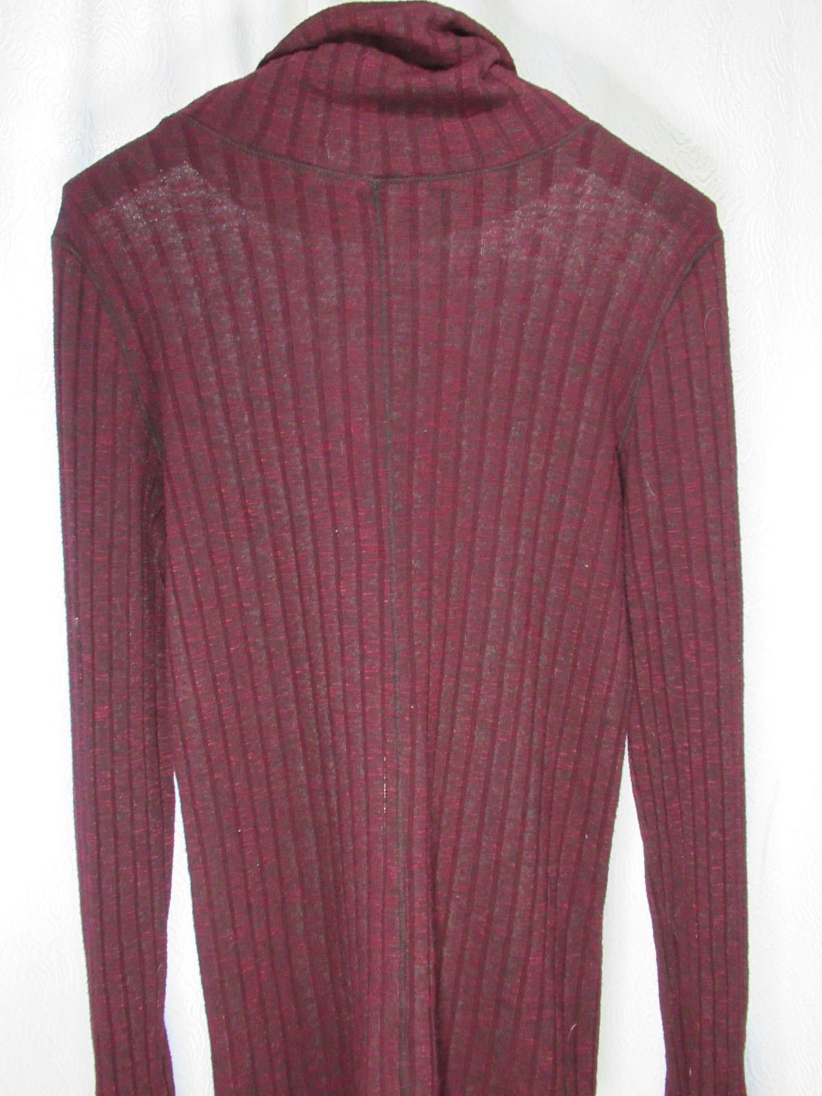 Michael Stars Michael Stars Burgundy Ribbed Turtleneck Top - OS Size ONE SIZE - 5 Thumbnail