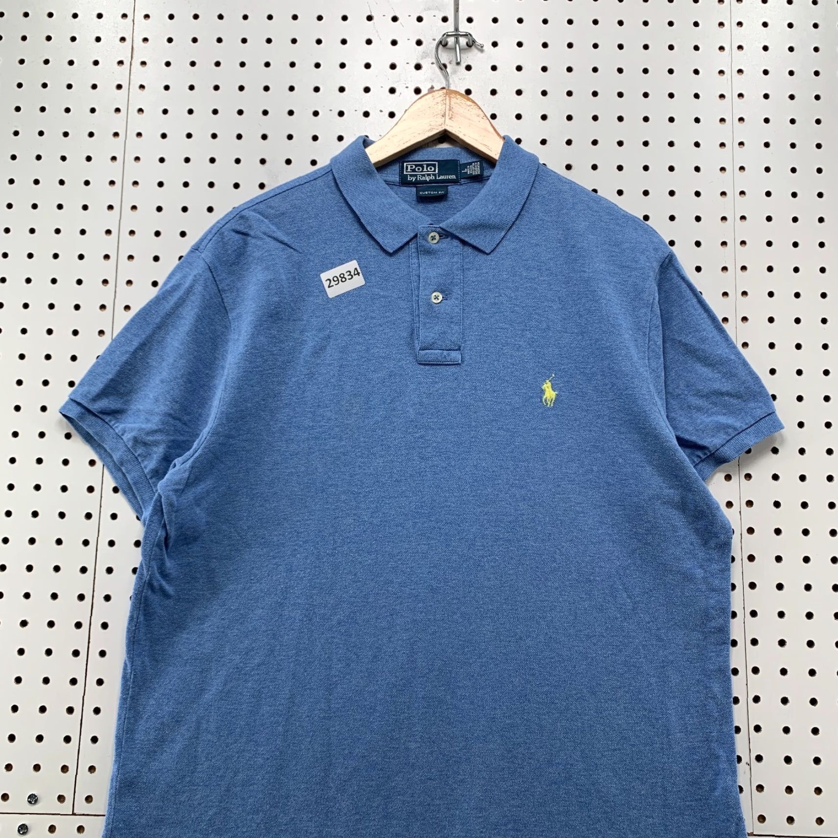 Polo Ralph Lauren Polo Ralph Lauren Collared Shirt Mens Large Blue Yellow Pony Custom 22x31 Size US L / EU 52-54 / 3 - 5 Thumbnail