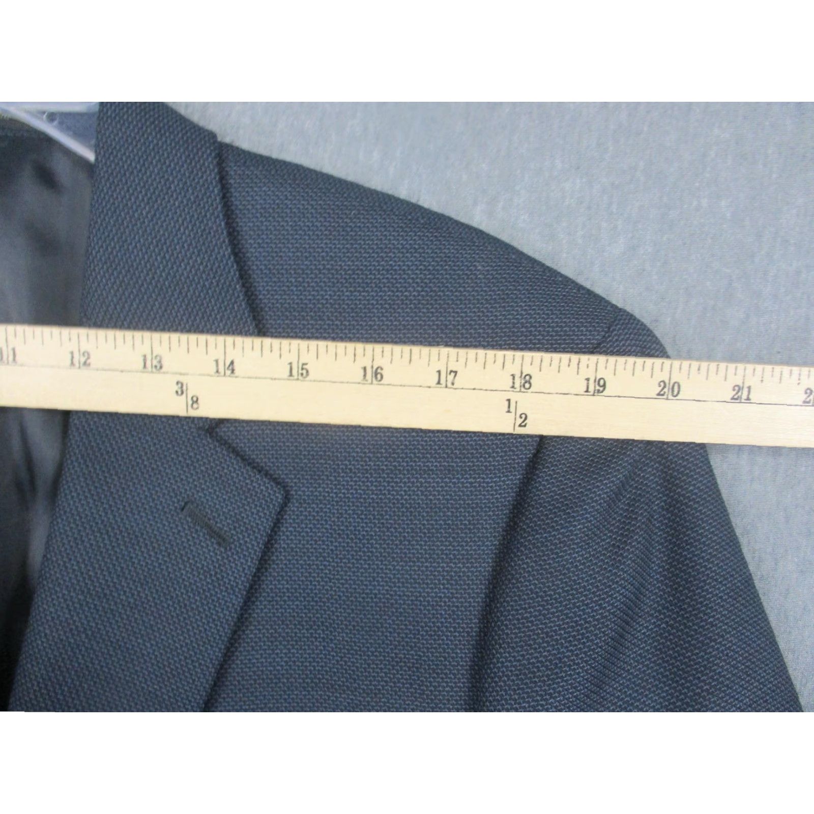 Ralph Lauren Lauren Ralph Lauren Suit Jacket Mens 42R Blue Wool Two-Button Notch Sport Coat - Business Formal Wedding Mens 42 Regular Blue Wool Jacket Size 42R - 6 Thumbnail