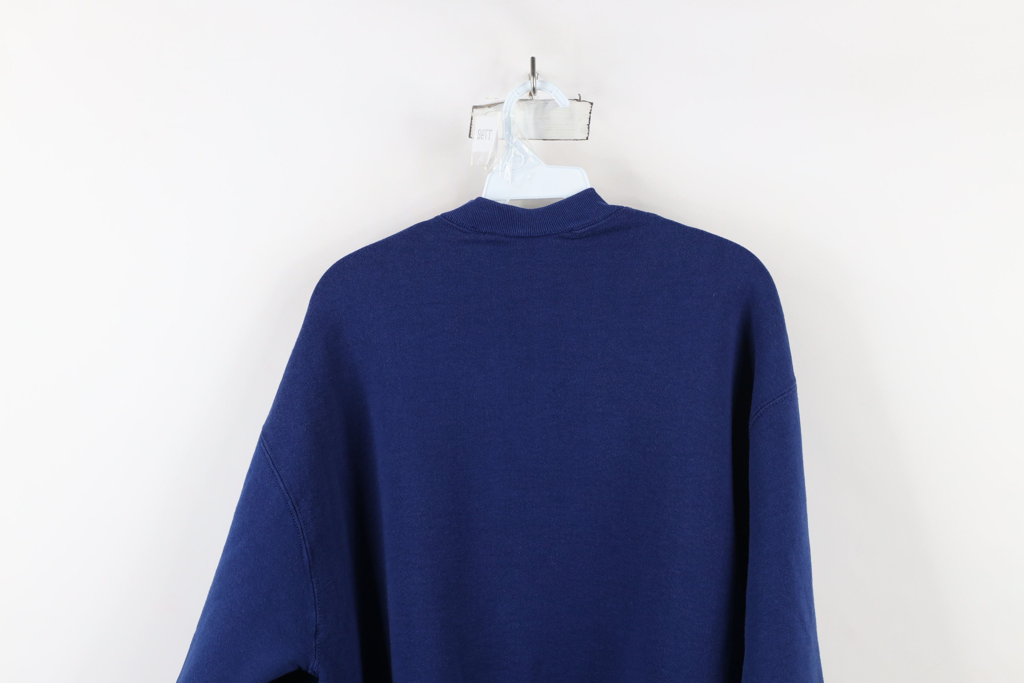 Vintage Vintage 90s Streetwear Blank Heavyweight Sweatshirt Blue USA Size US L / EU 52-54 / 3 - 9 Thumbnail