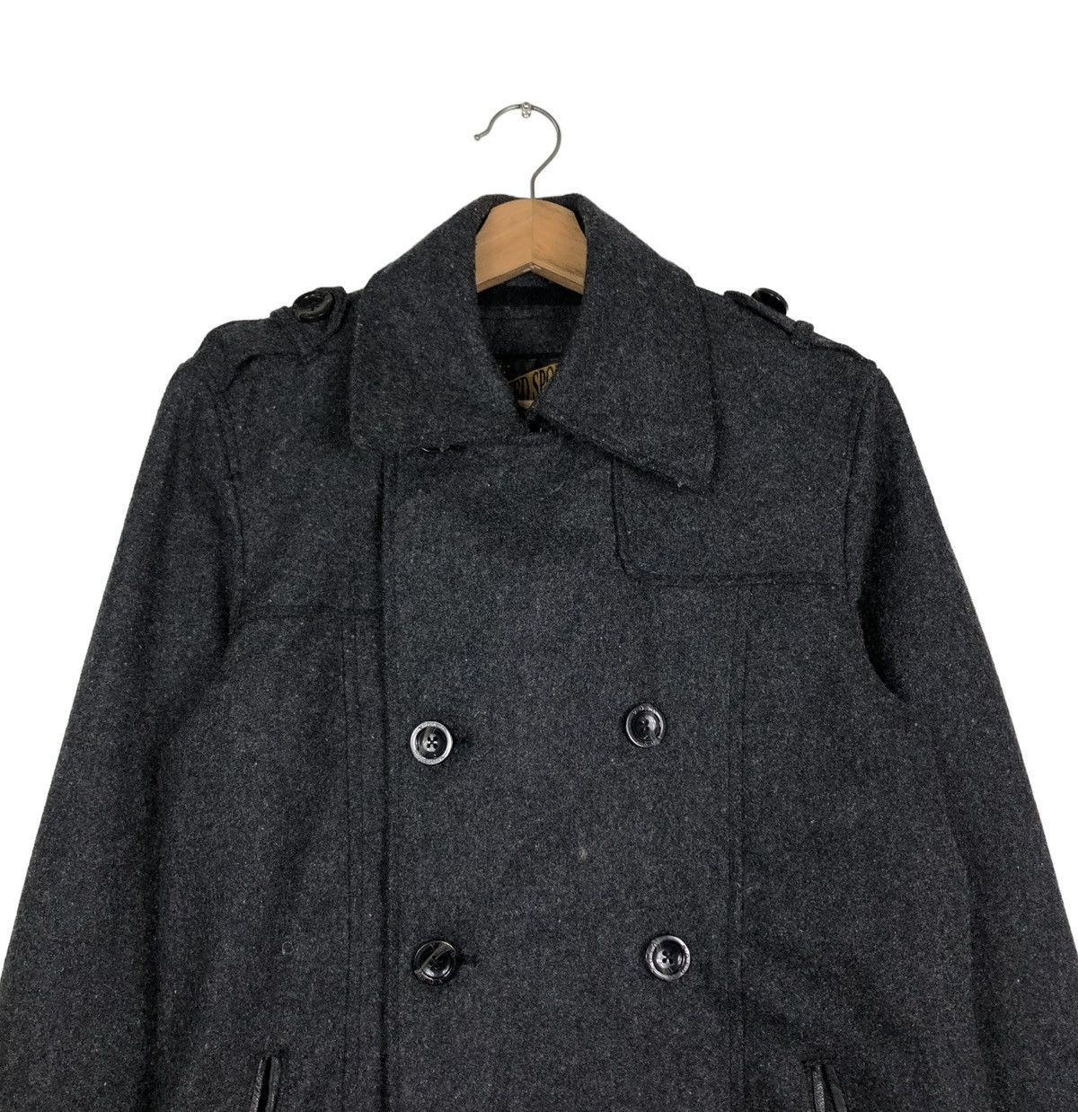 Japanese Brand 🔥VINTAGE BIKER JACKET WOOL DOUBLE COLLAR UNITED SPORTS UNION Size US L / EU 52-54 / 3 - 3 Thumbnail