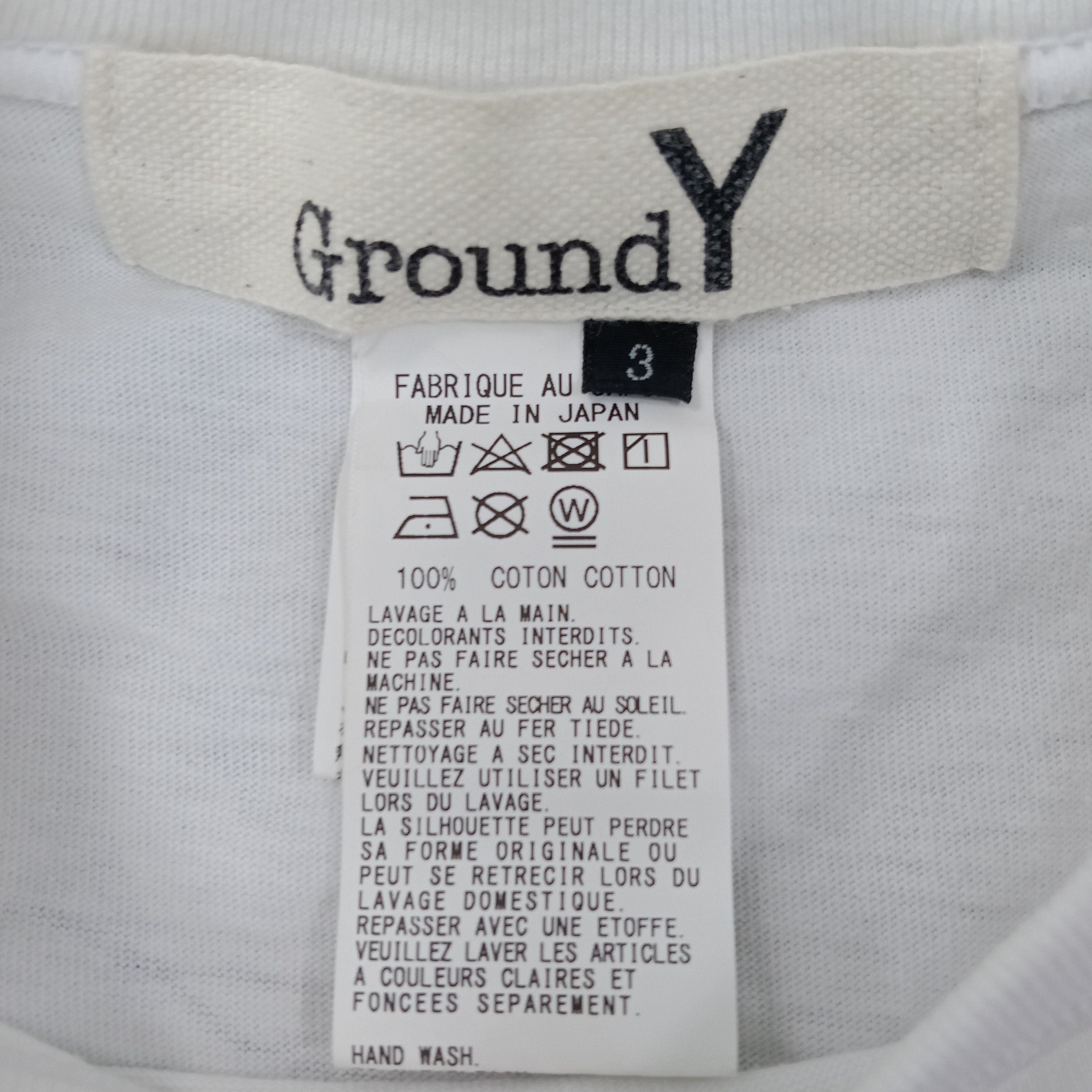 Ground Y Ground Y by Yohji Yamamoto Designer Art Tshirt C239N68 Size US L / EU 52-54 / 3 - 5 Thumbnail