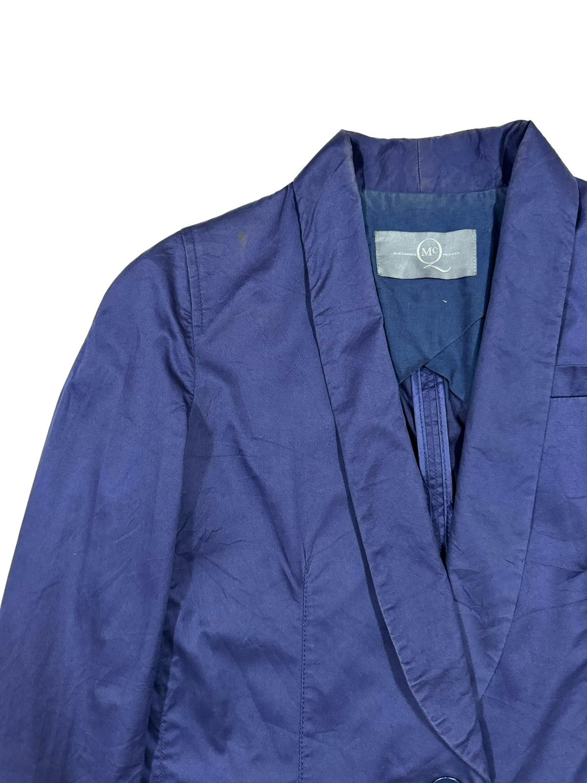 Alexander McQueen Alexander Mcqueen Navy Blue Blazer Jacket Size 36 Size 36S - 8 Thumbnail