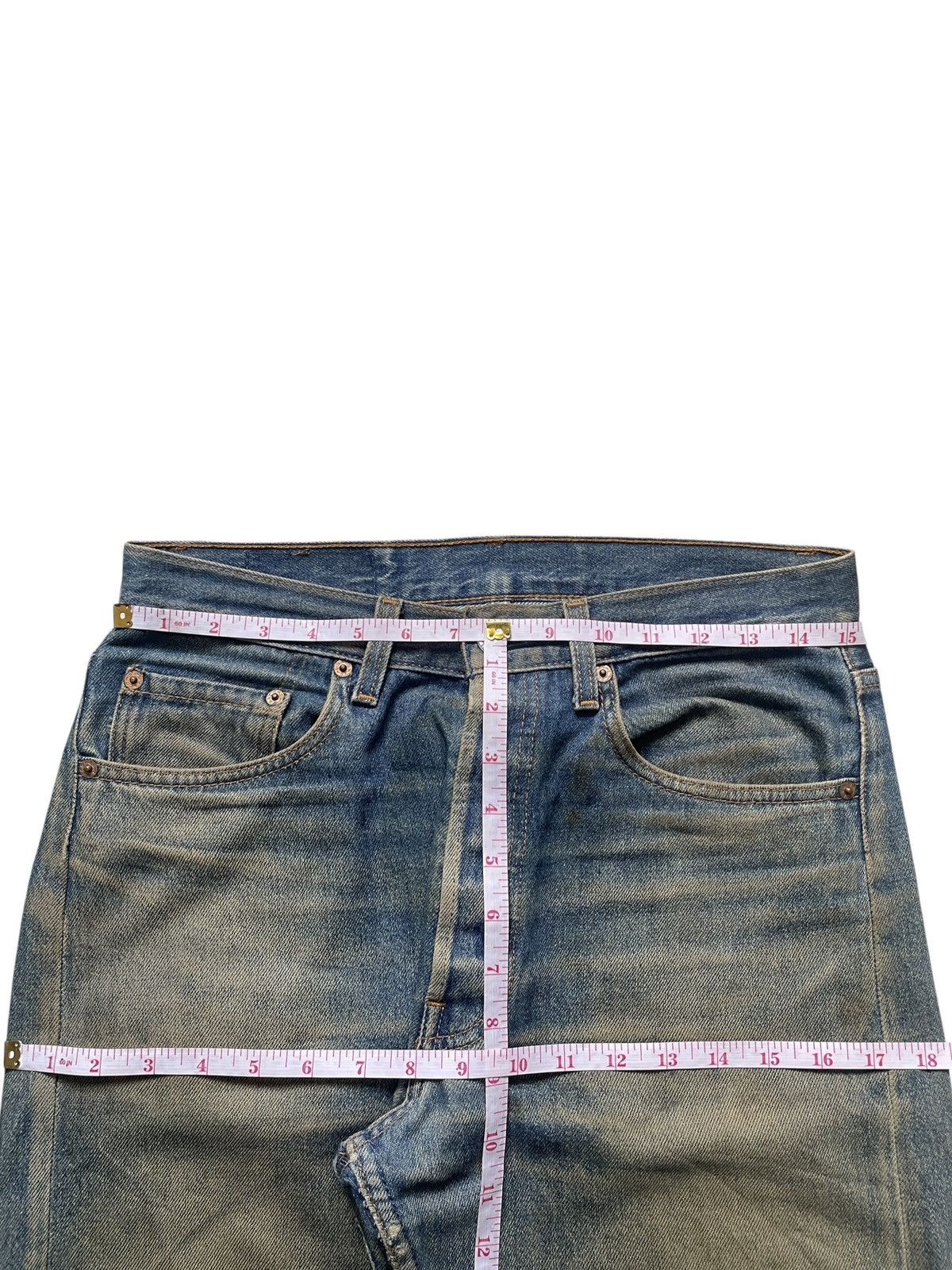 Levi's Vintage 90s Levis 501 Mud Wash Distressed Loose Jeans Size US 31 - 11 Thumbnail