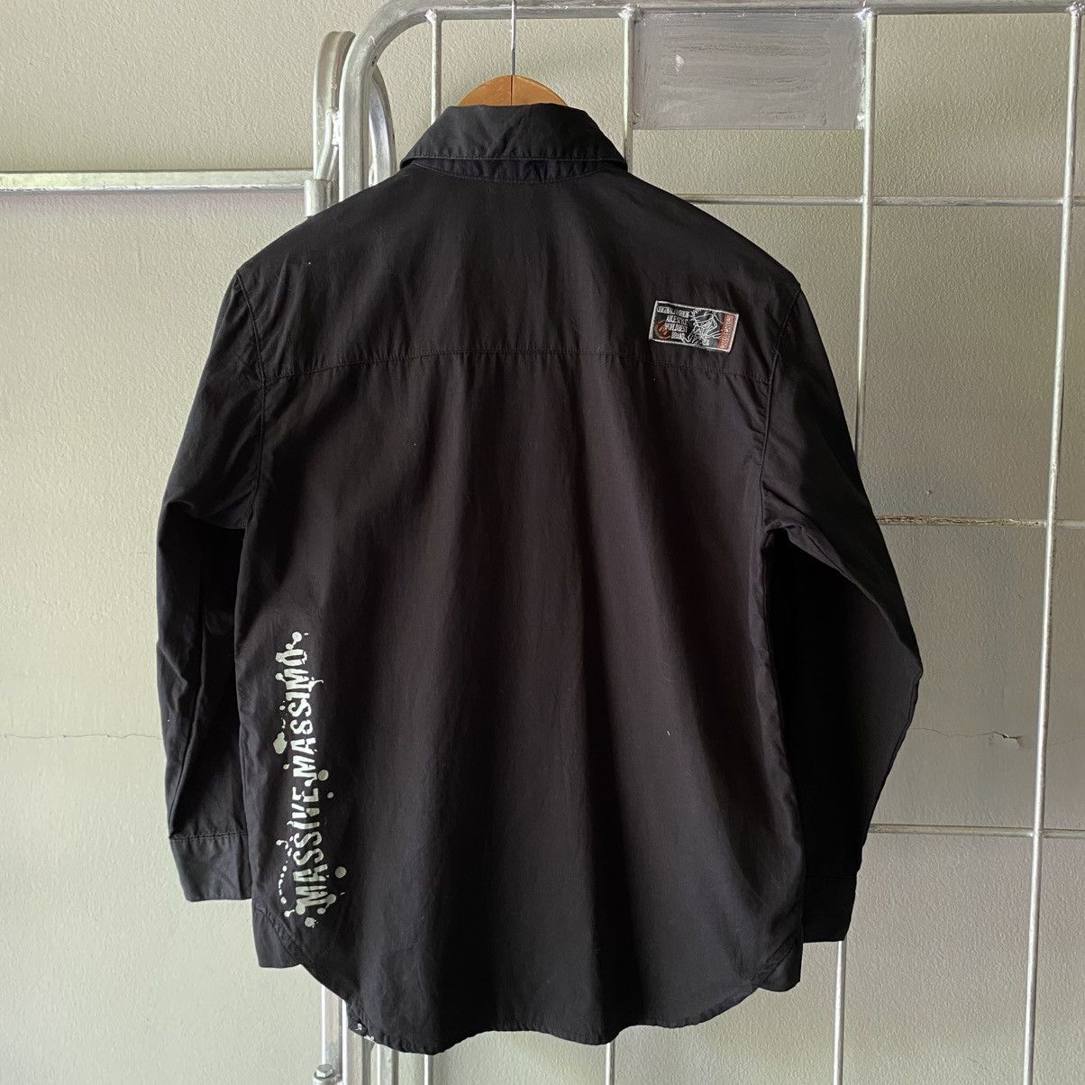 Japanese Brand × Massimo Osti MASSIVE MASSIMO Y2K PUNK Black Sheer Graphic Shirt Size US M / EU 48-50 / 2 - 20 Thumbnail