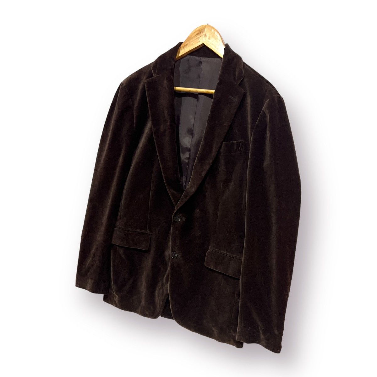 Japanese Brand × Other × Takeo Kikuchi 🔥 Takeo Kikuchi valvet brown blazer jacket Size US M / EU 48-50 / 2 - 2 Thumbnail