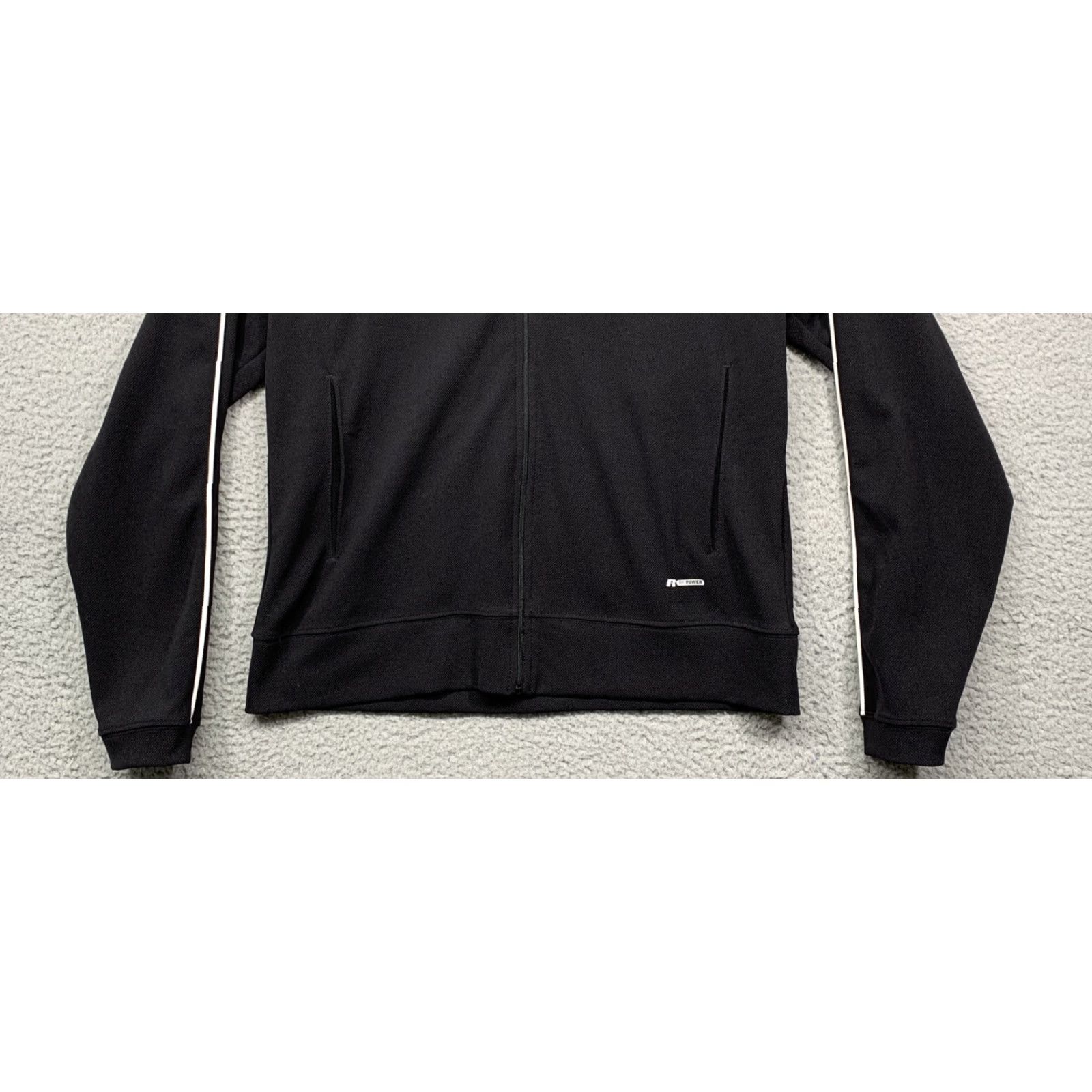 Russell Athletic Russell Athletic Womens Hooded Track Jacket Size M Full Zip Black Dri-Power Size M / US 6-8 / IT 42-44 - 3 Thumbnail