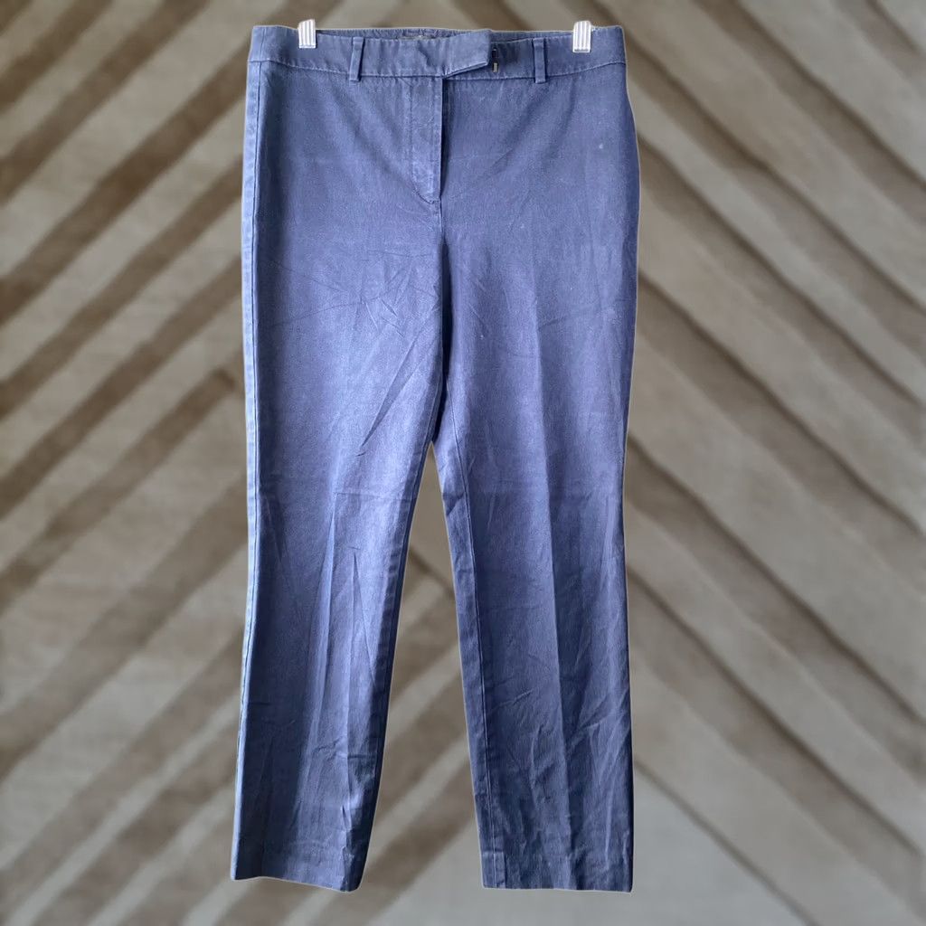 Talbots VINTAGE Talbots Womens Pants Blue Mid Rise High Waist Straight Ankle Workwear Stretch 6P Size 24" / US 00 / IT 34 - 1 Thumbnail
