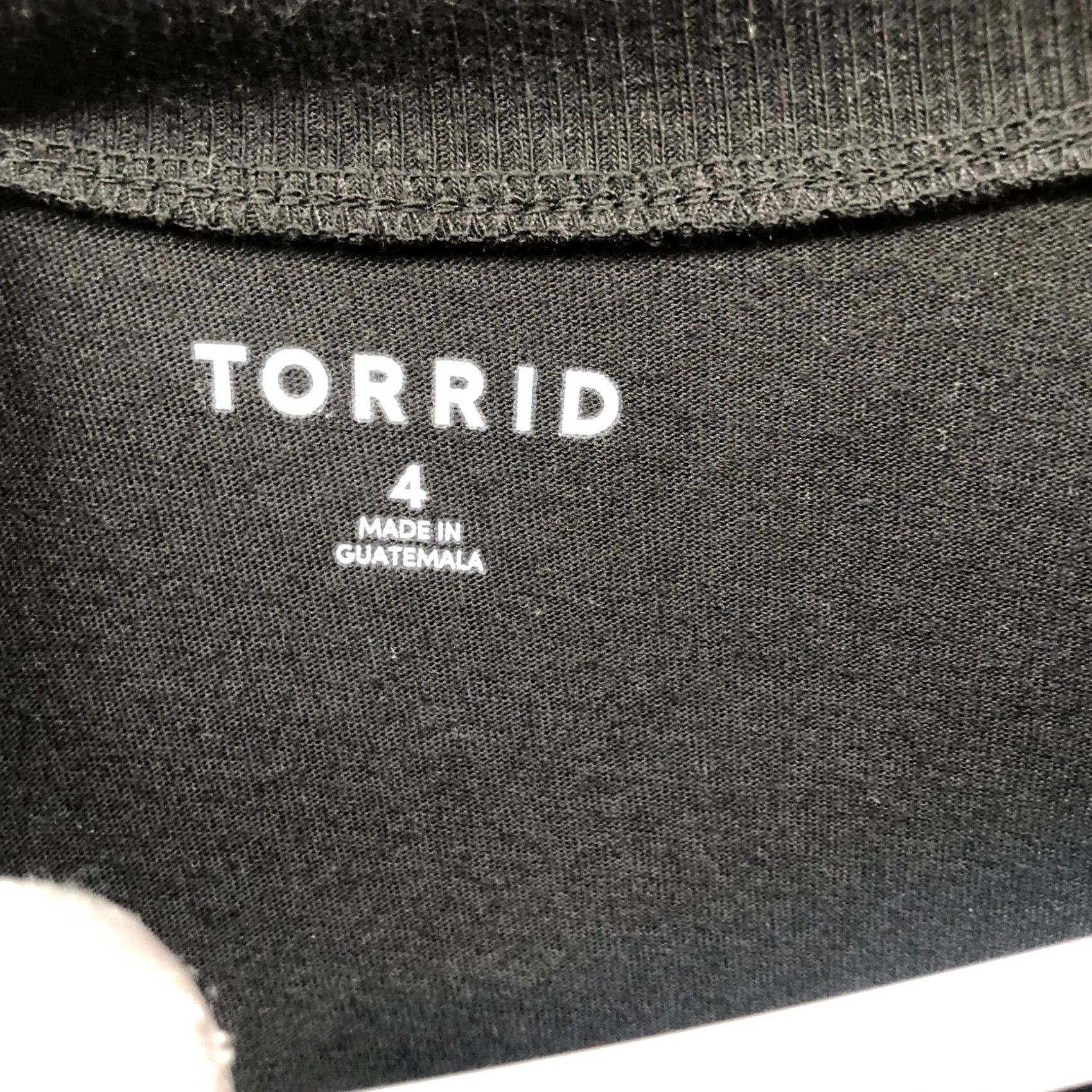Torrid Torrid Signature Jersey Relaxed Crew Tee Womens 4X Black Short Sleeve T Shirt Size XXL / US 16-18 / IT 52-54 - 5 Thumbnail