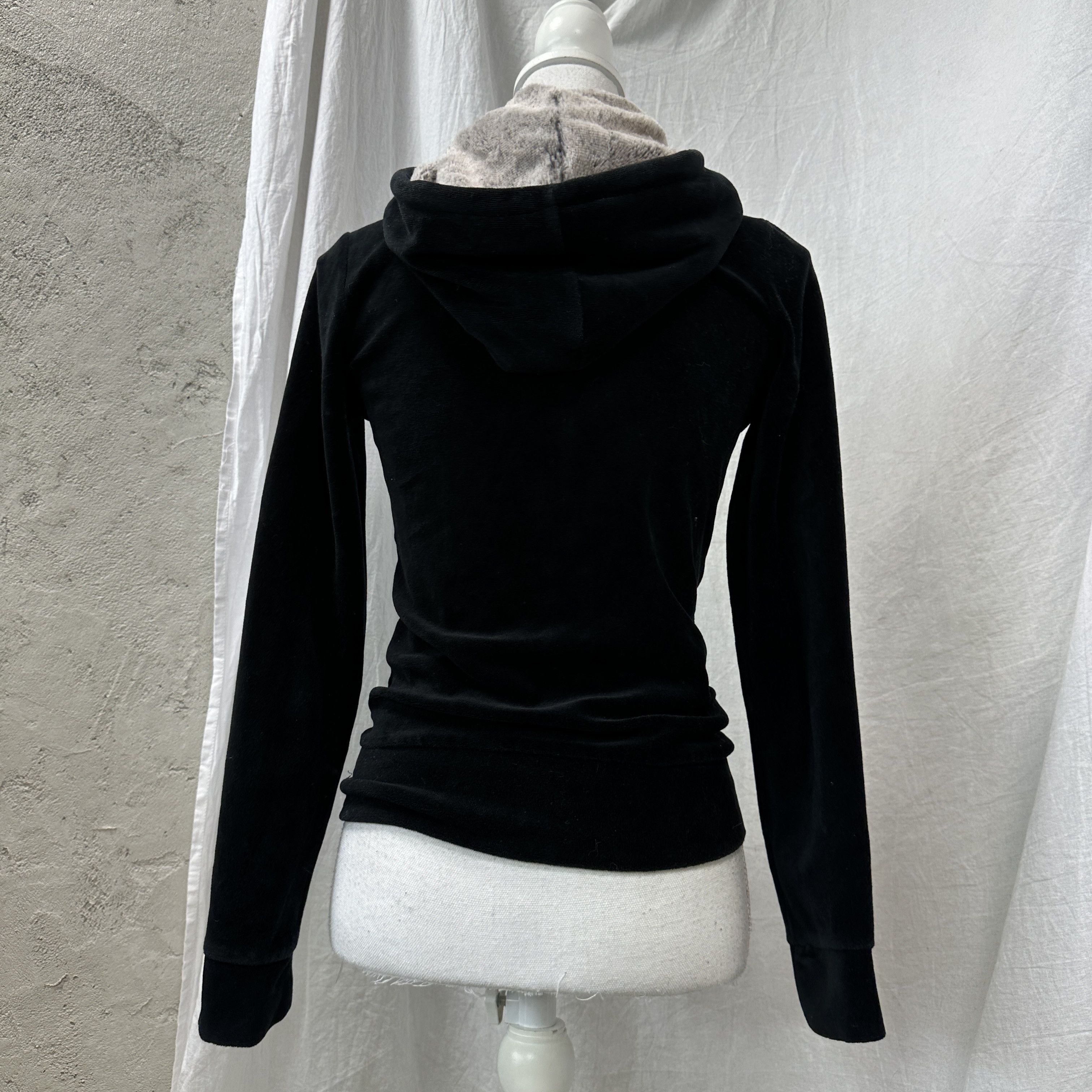 Vintage Vintage Avant Garde Velvet Faux Fur Zip Hoodie Y2K Size M / US 6-8 / IT 42-44 - 7 Thumbnail