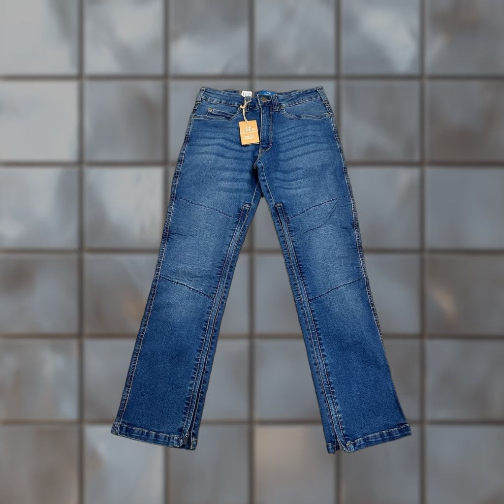 Vintage NWT No Limbits Denim Jeans 30x30 Mens Blue Dark Wash Stretch Zipper Straight Grunge 30 Inseam Jeans Mens Regular Fit Trend Size US 30 / EU 46 - 1 Thumbnail