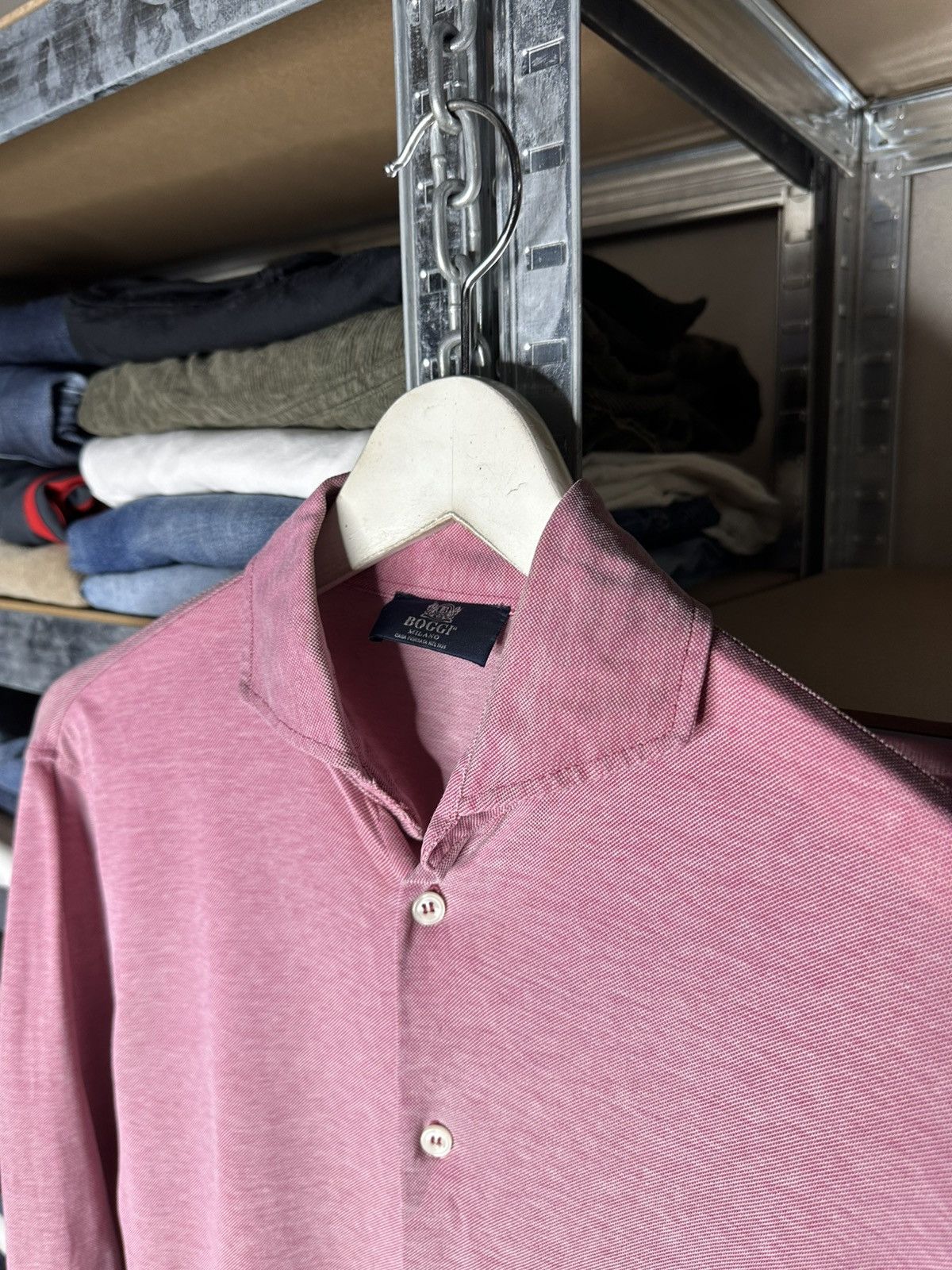 Boggi Boggi Milano Shirt Men’s S Pink Long Sleeve Button Size US S / EU 44-46 / 1 - 3 Thumbnail