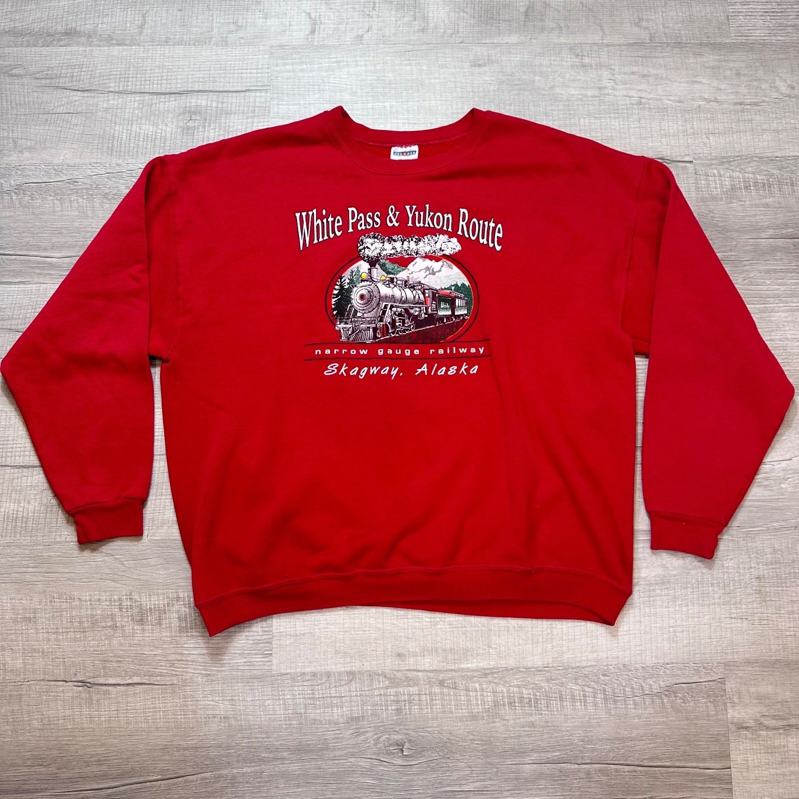 Jerzees Vintage Alaska White Pass Yukon Route Crewneck Sweatshirt Size US XXL / EU 58 / 5 - 1 Thumbnail