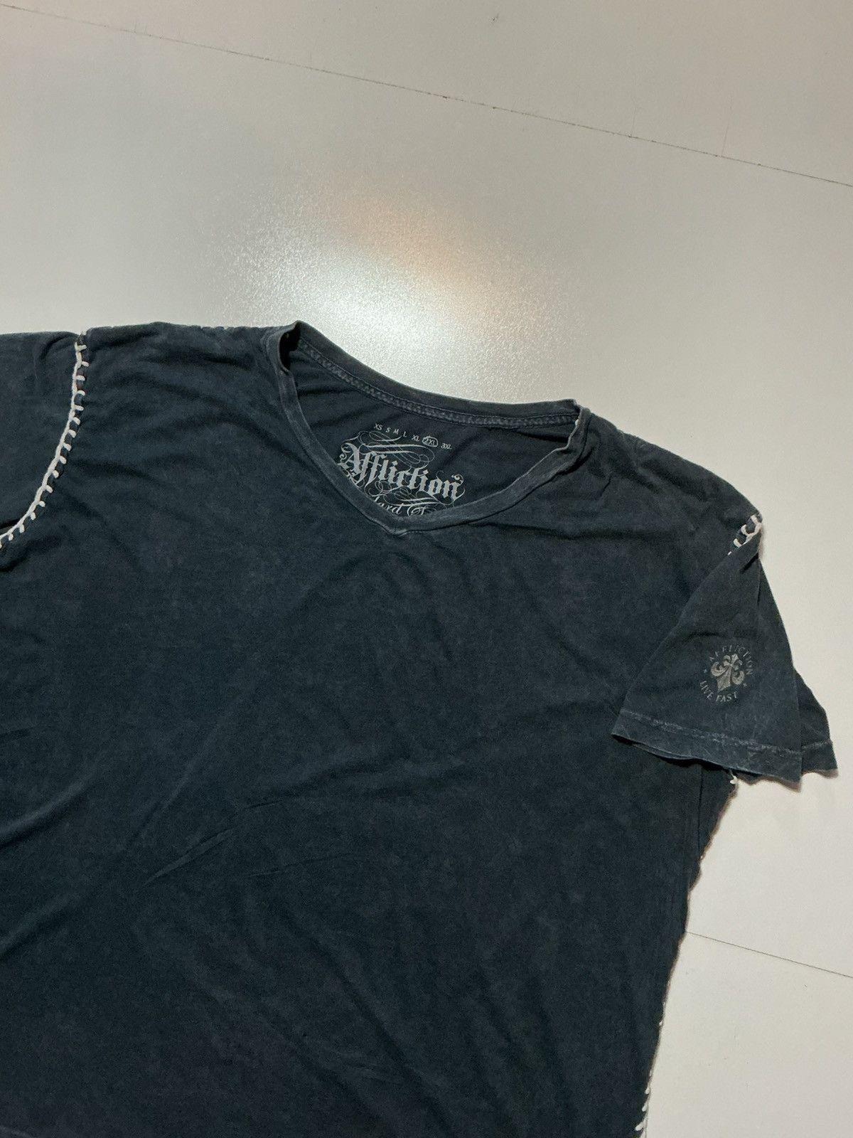 Affliction Affliction Standard Y2K Live Fast Thick Stitch T-Shirt Size US XXL / EU 58 / 5 - 5 Thumbnail