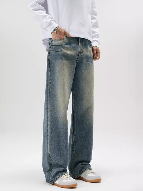 Japanese Brand × Jean American cleanfit washed wrinkled whisker jeans straight Size US 32 / EU 48 - 3 Thumbnail