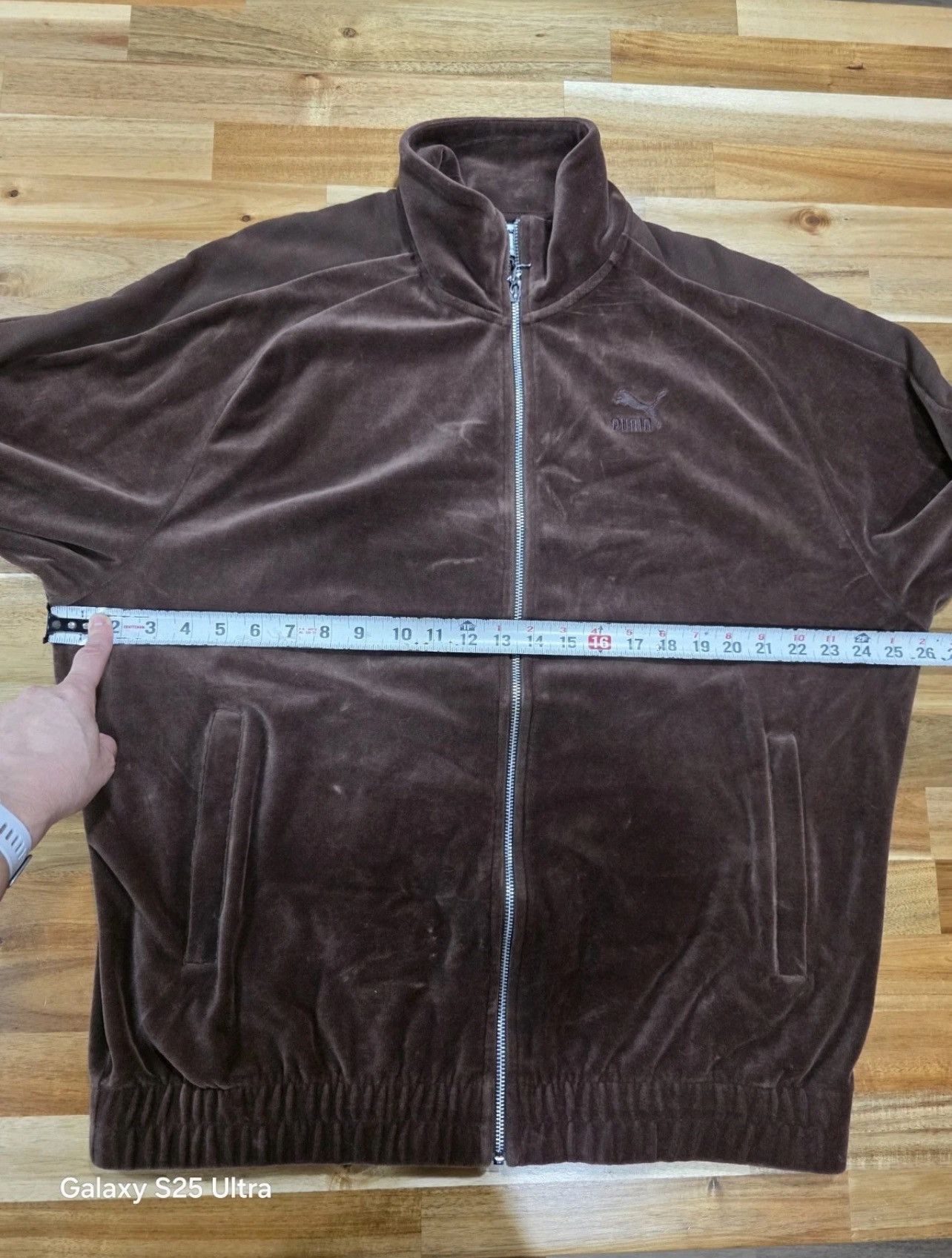 Puma × Vintage Puma T7 Velour Oversized Tracksuit Set Medium Brown Size US 32 / EU 48 - 8 Thumbnail