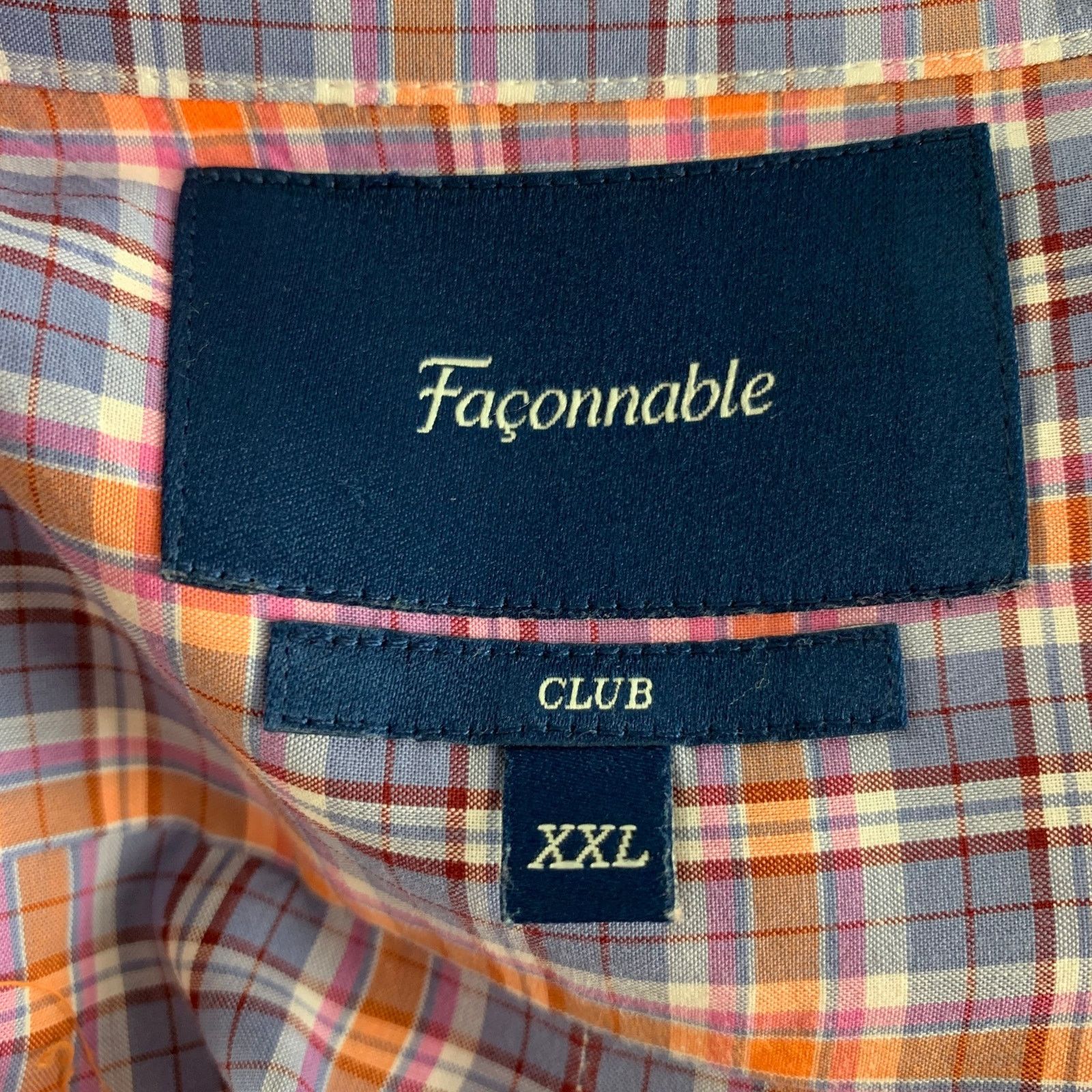 Faconnable FACONNABLE purple Orange Checkered Cotton Long Sleeve Shirt Size US XXL / EU 58 / 5 - 5 Thumbnail
