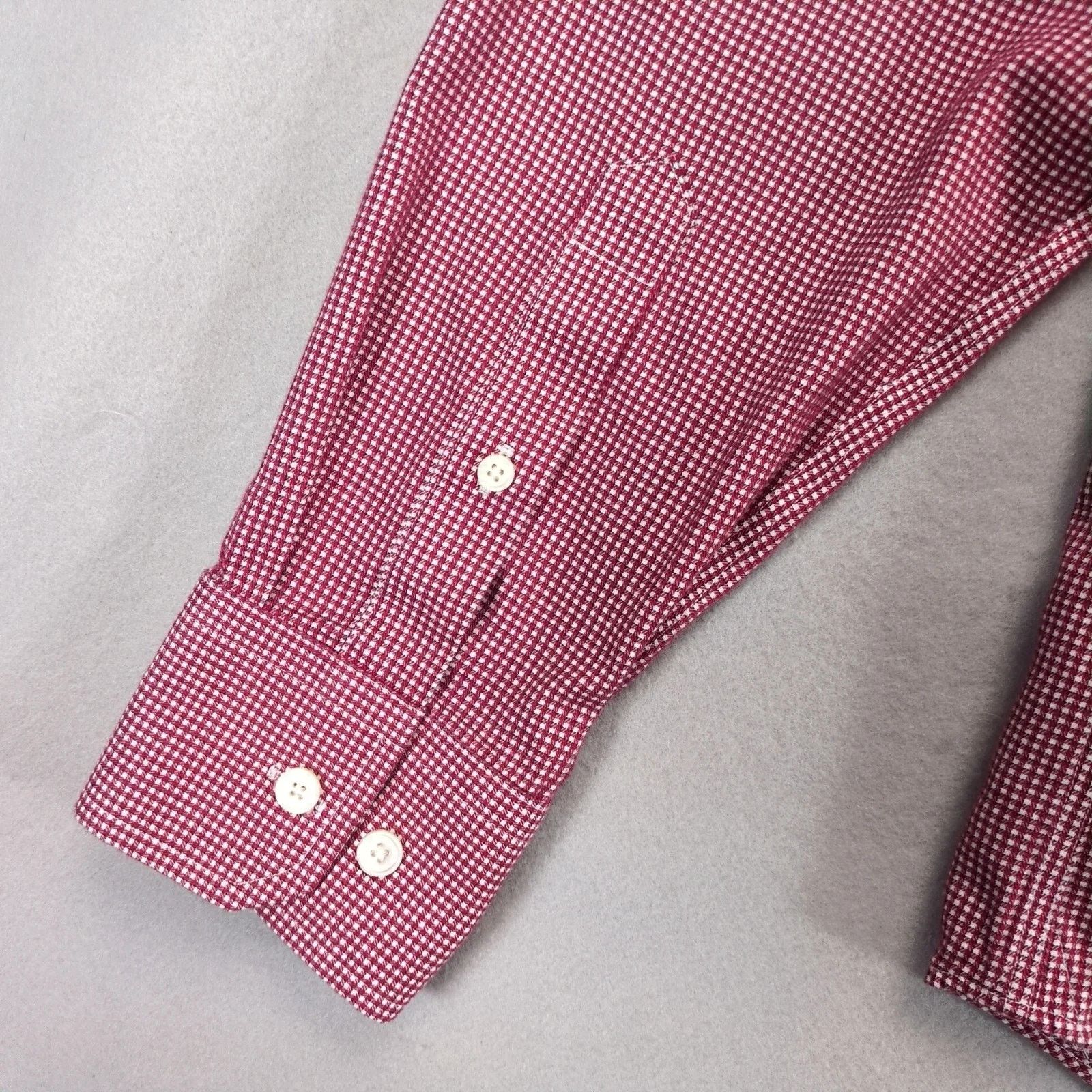 Banana Republic Banana Republic Red Check Mens Dress Shirt M 33-34 15.5 Neck Size US M / EU 48-50 / 2 - 6 Thumbnail