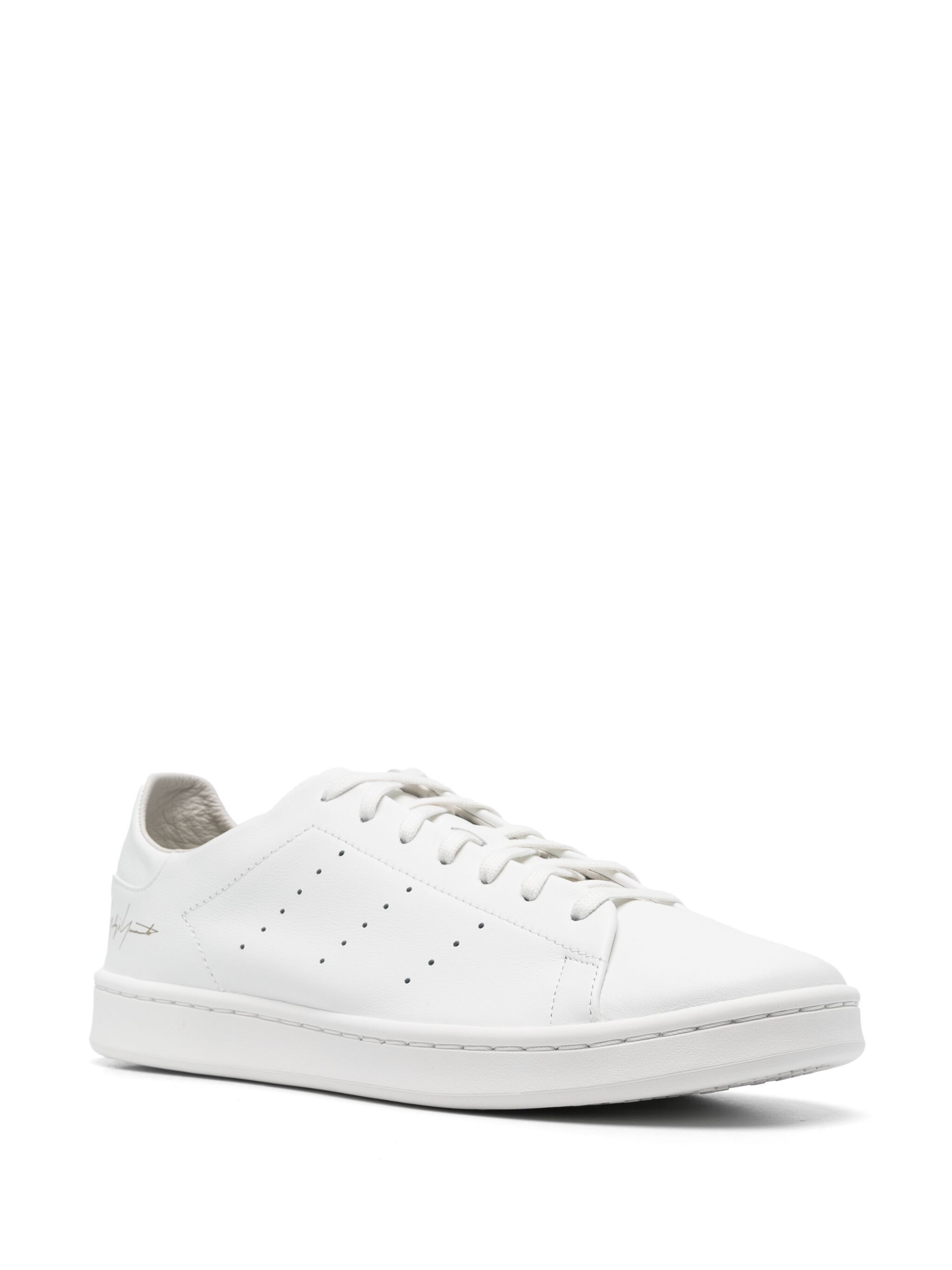 Y-3 × Yohji Yamamoto o1s22i1n0125 Leather Low-Top Sneakers in White Size US 7 / EU 40 - 2 Thumbnail