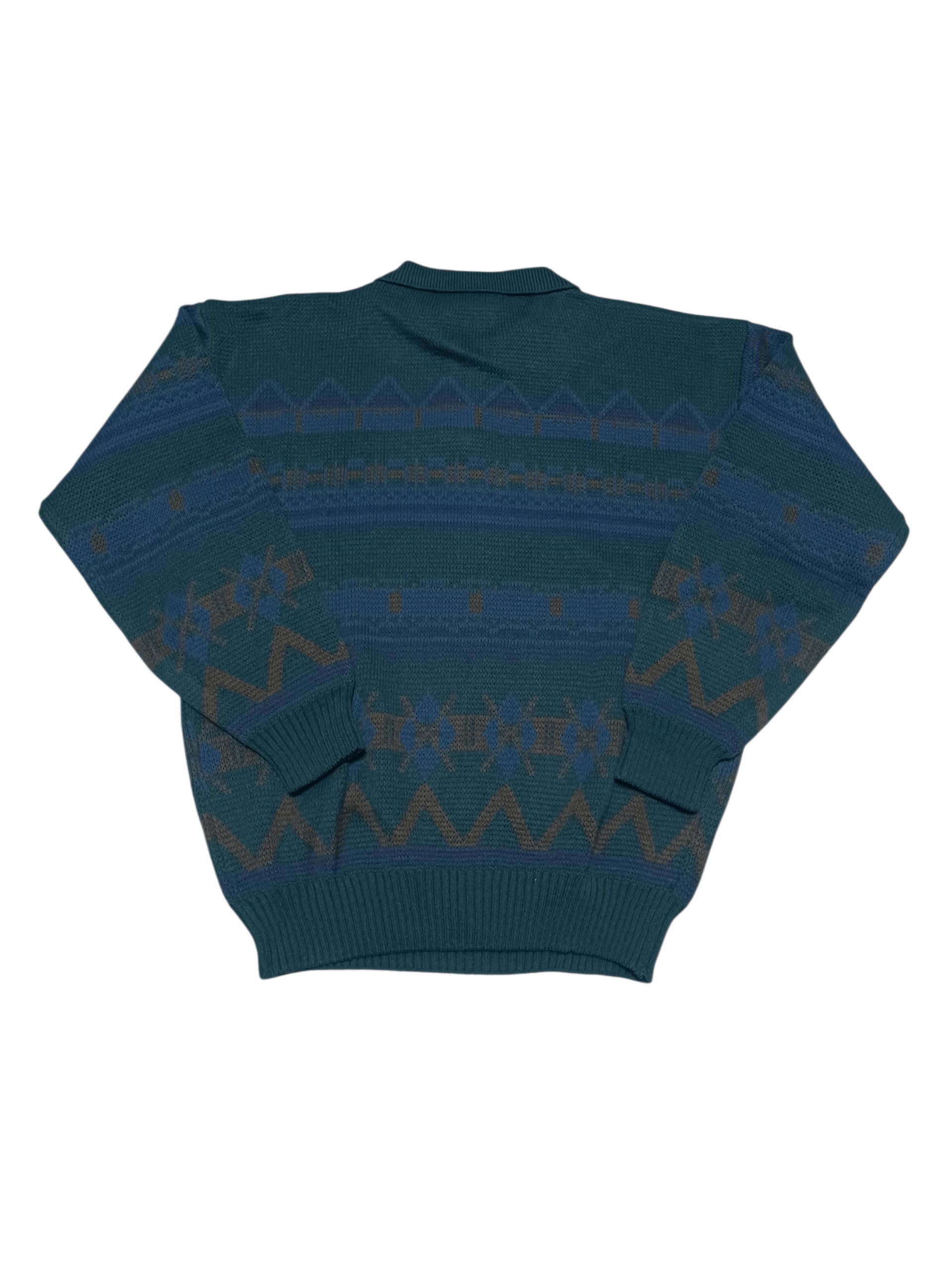 Other VINTAGE 90S MADE IN KOREA OLDMONEY 1/3 SWEATER Size US L / EU 52-54 / 3 - 3 Thumbnail