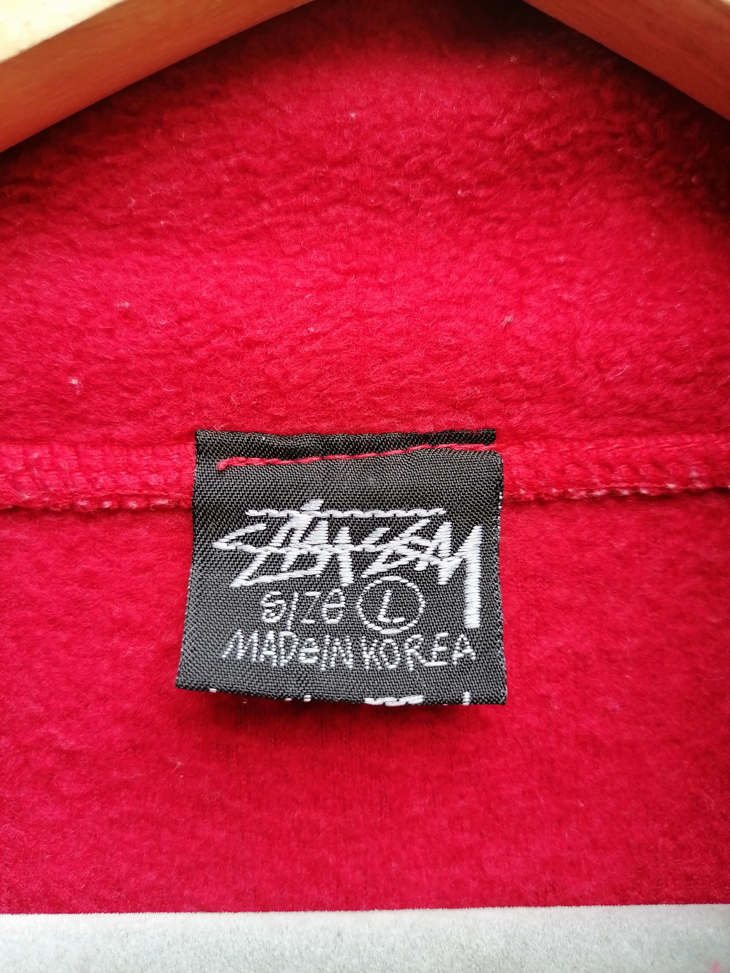Stussy × Vintage Vintage Stussy Crown Logo Half Zipper Fleece Jacket Size US L / EU 52-54 / 3 - 5 Thumbnail