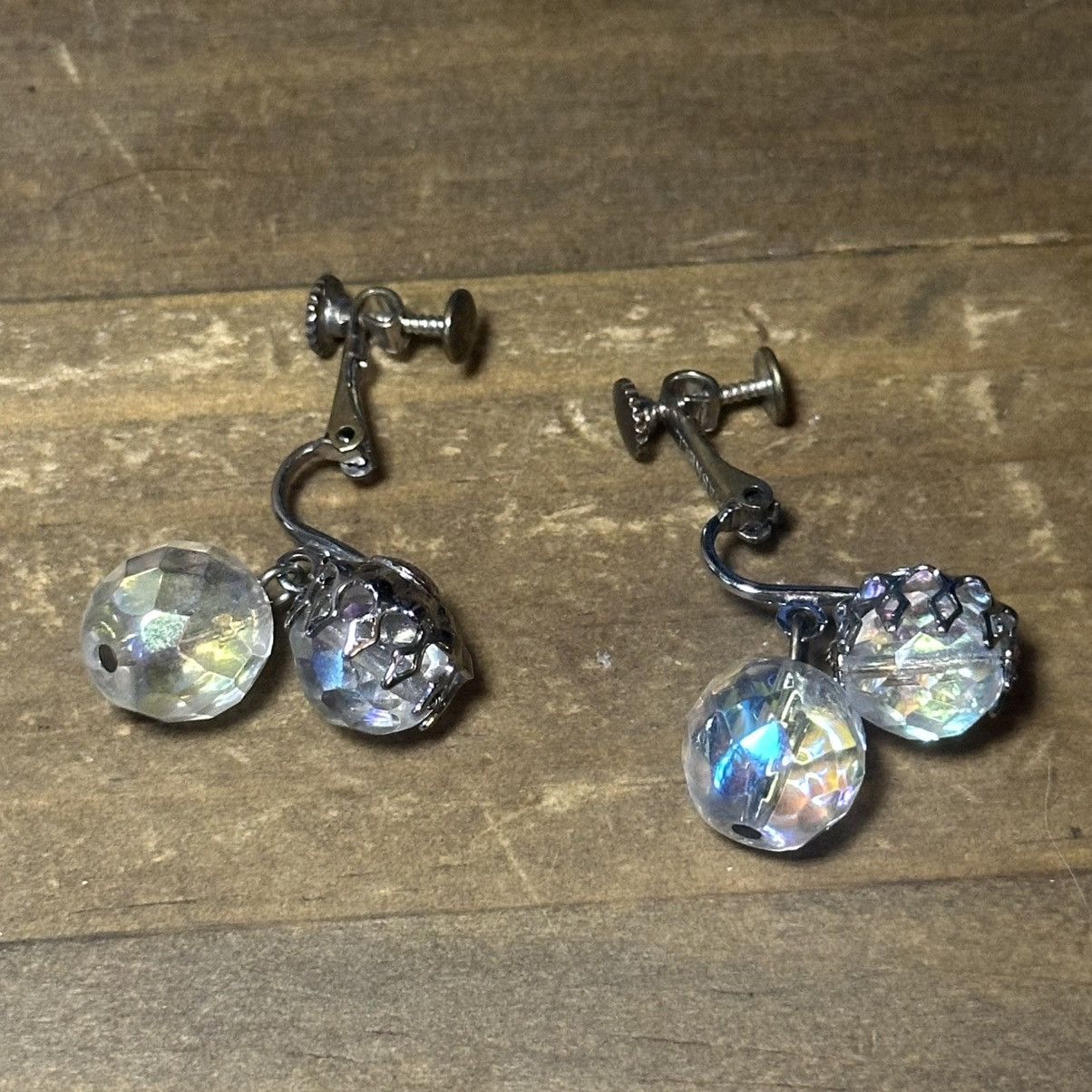 Miriam Haskell Vintage Miriam Haskell Aurora Borealis Crystal dangle earrin Size ONE SIZE - 3 Thumbnail
