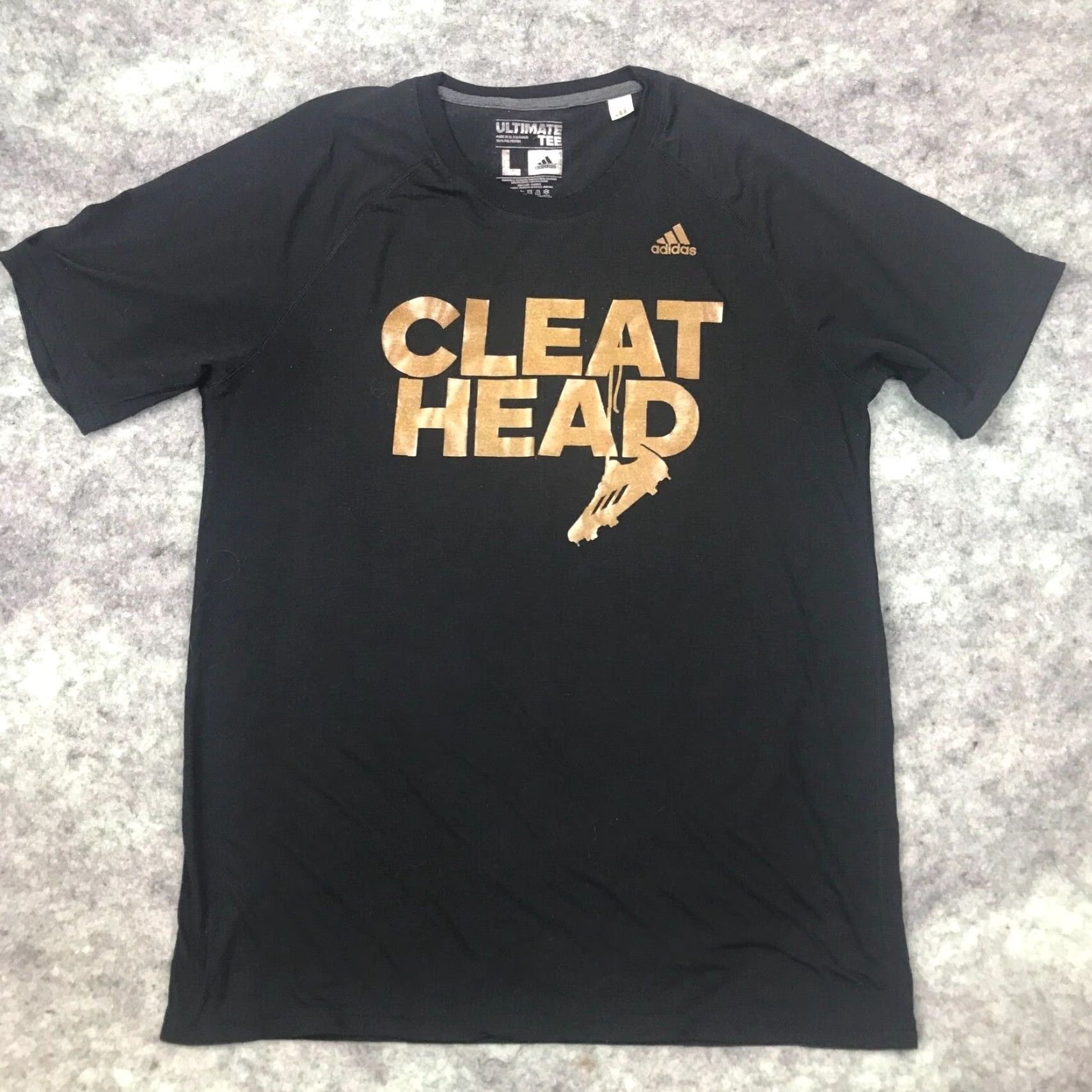 Adidas Adidas Running Shirt Mens Large Black Ultimate Tee Cleat Head Runners Size US L / EU 52-54 / 3 - 4 Thumbnail