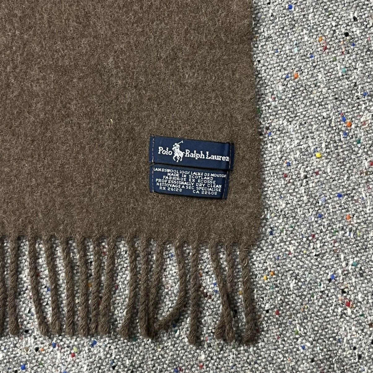 Ralph Lauren Vintage Ralph Lauren Brown Heather “Lamb Wool Scarf” Size ONE SIZE - 4 Thumbnail