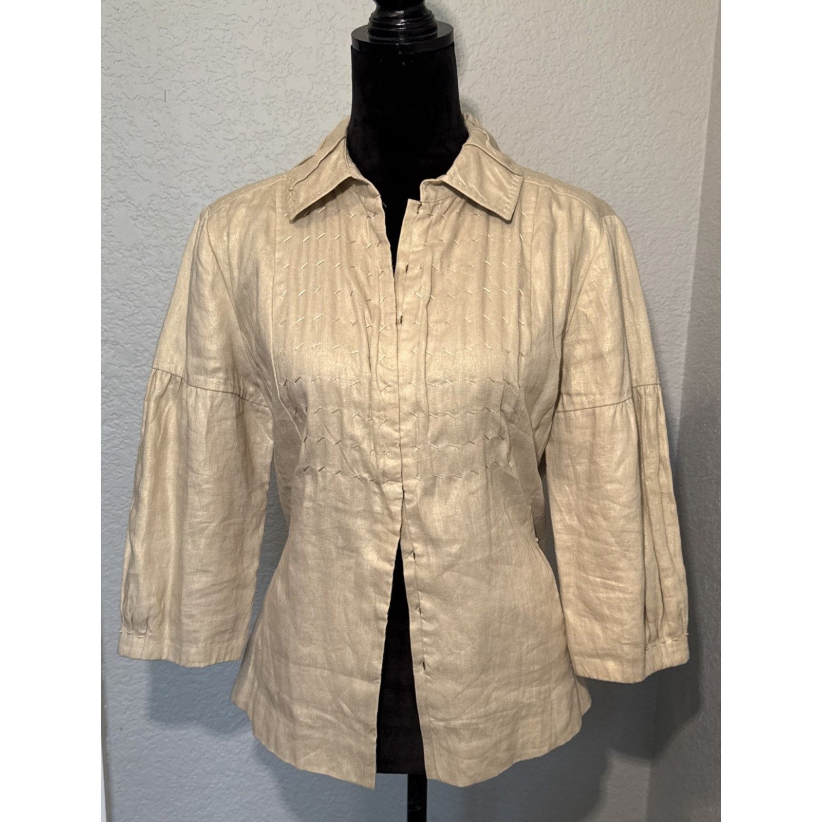 Elie Tahari elie tahari 100 linen hook and eye jacket Size XL / US 12-14 / IT 48-50 - 1 Thumbnail