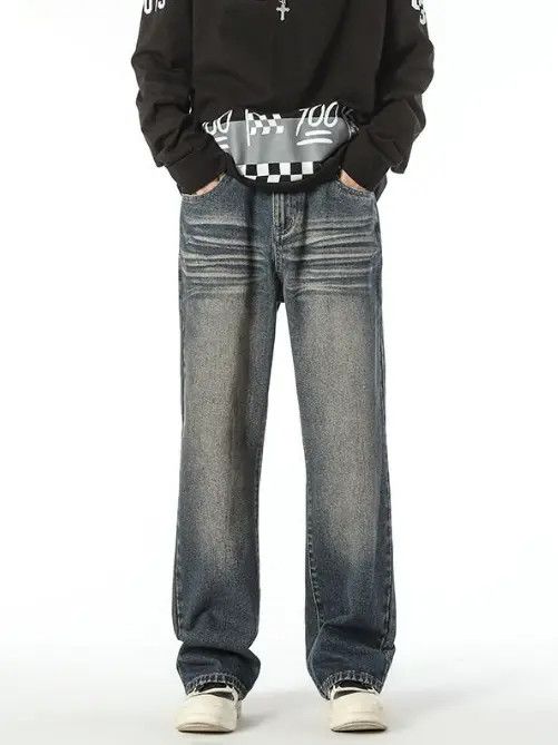Japanese Brand Hadate x Yuki Men's whisker straight high street jeans Size US 34 / EU 50 - 6 Thumbnail