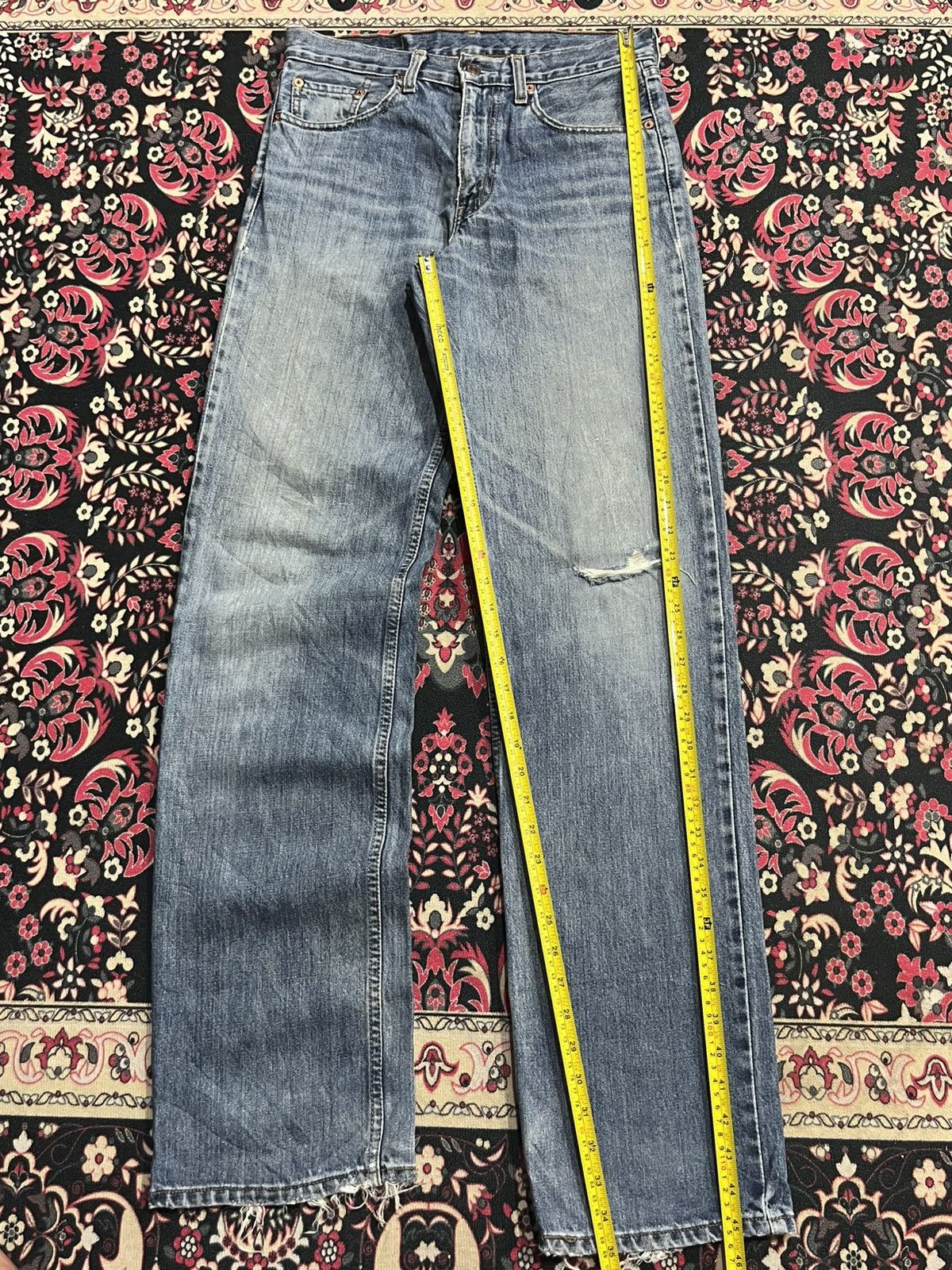 Levi's Vintage Levi’s 508 Blue Washed Distressed Frayed Leg Jeans Size US 30 / EU 46 - 13 Thumbnail