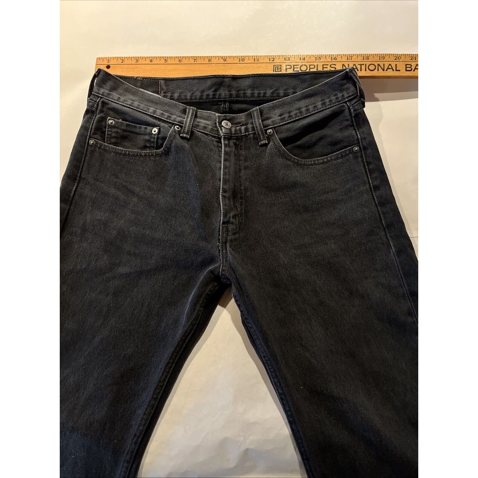 Levi's Levi’s 505 Jeans Men’s 34x32 Regular Straight Denim Black Size US 34 / EU 50 - 4 Thumbnail