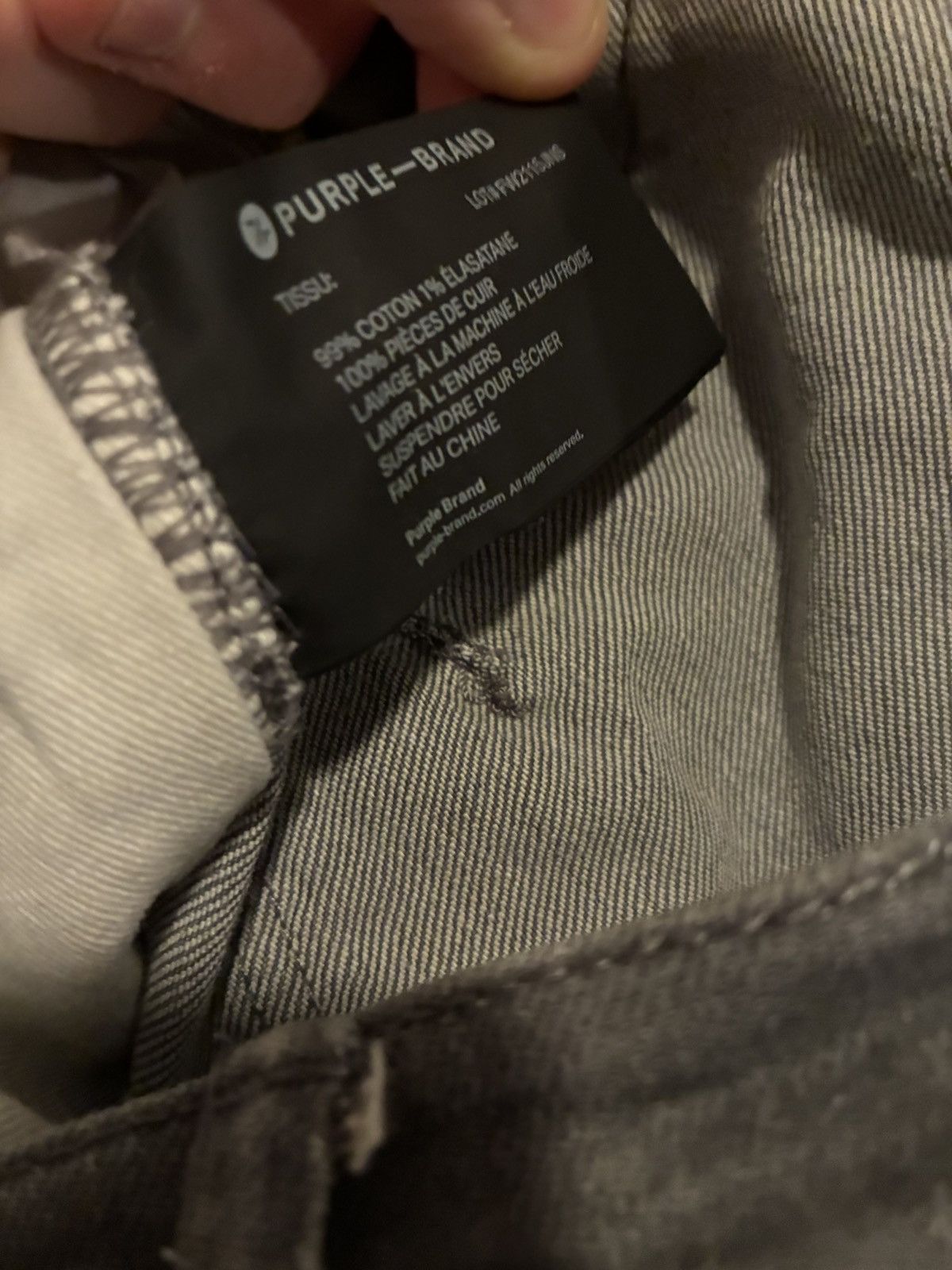 Purple Brand Purple Brand P001 Denim Gray – Worn Knee Slit Size US 31 - 7 Thumbnail
