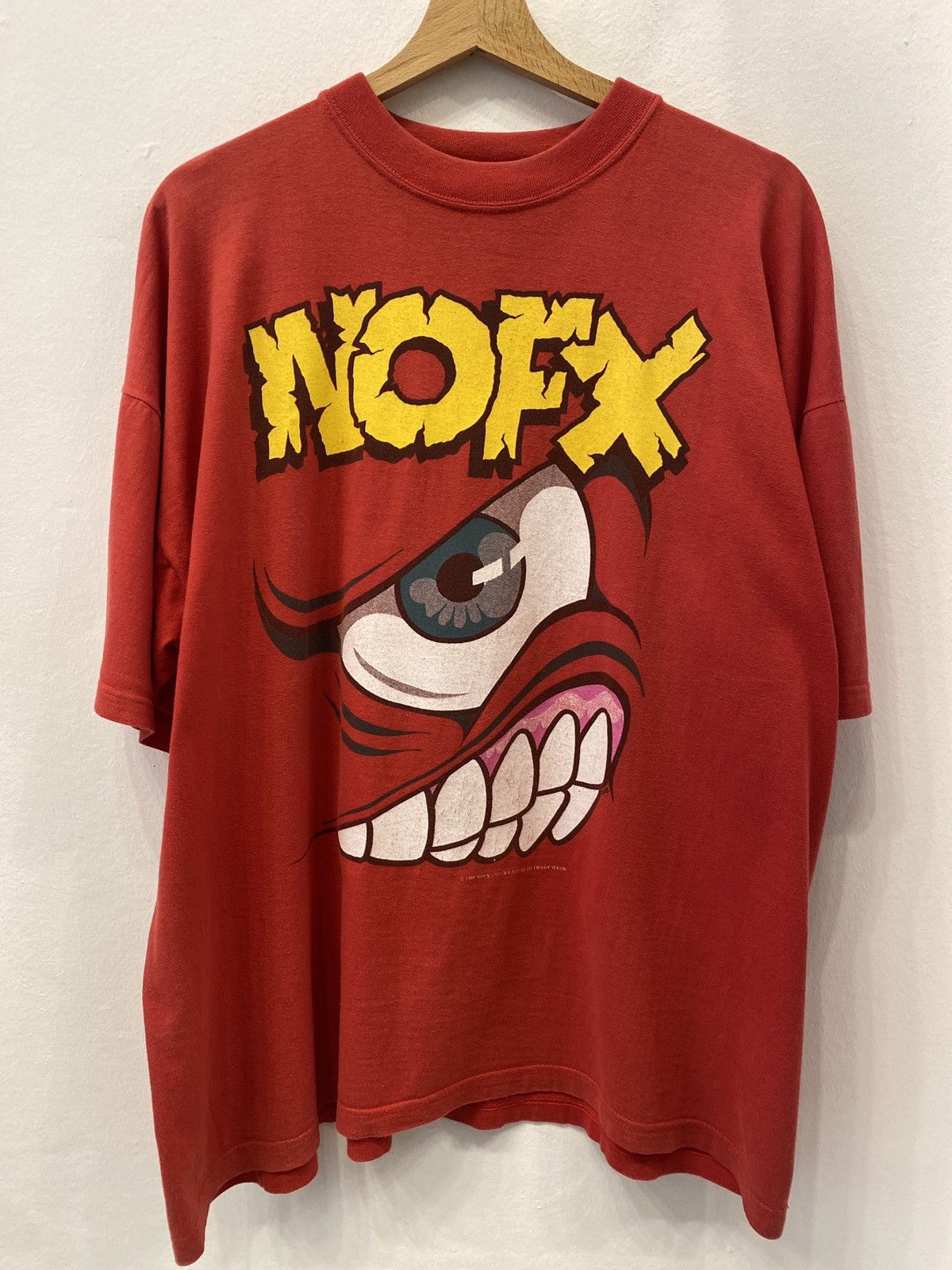 image of Band Tees x Vintage 90's Nofx Punk In Drublic T-Shirt in Red, Men's (Size XL)